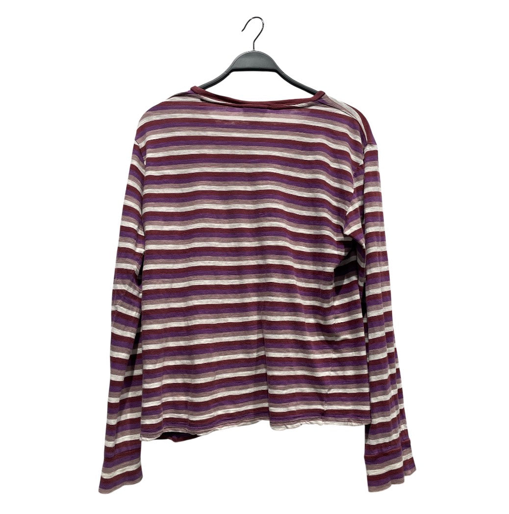 DIESEL/LS T-Shirt/L/Stripe/Cotton/PPL/PURPLE/BURGUNDY STRIPE view 2