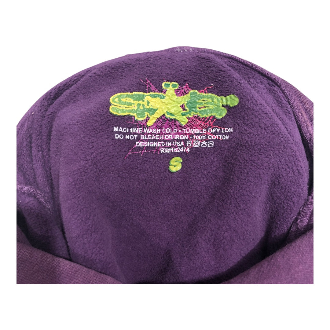 Cropped Sp5der/Hoodie/S/Cotton/PPL/ READ DESCRIPTION view 3