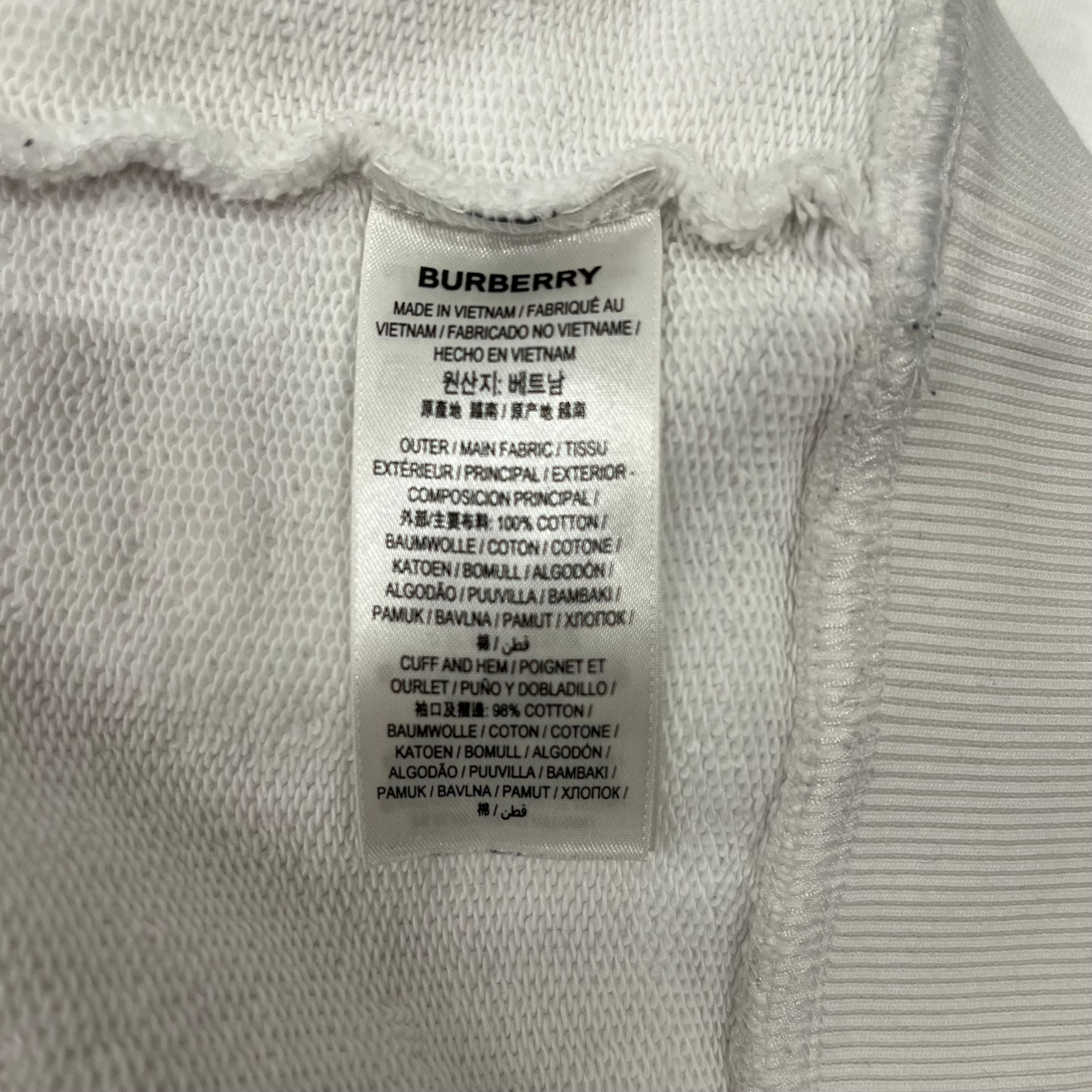 BURBERRY LONDON/Sweatshirt/L/Cotton/WHT/ view 4