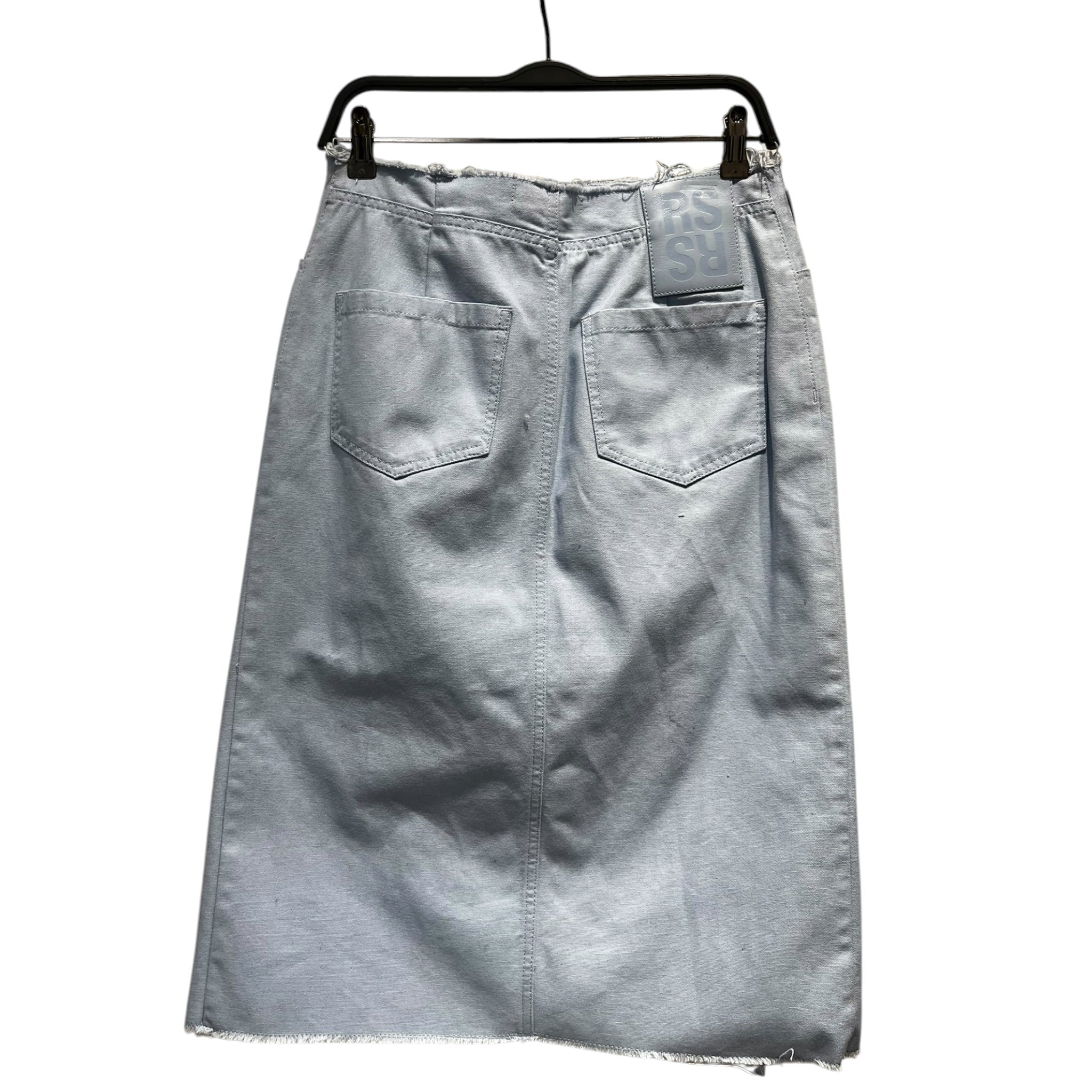 RAF SIMONS/Long Skirt/40/Cotton/BLU/RAF SIMONS BLUE SKIRT view 2