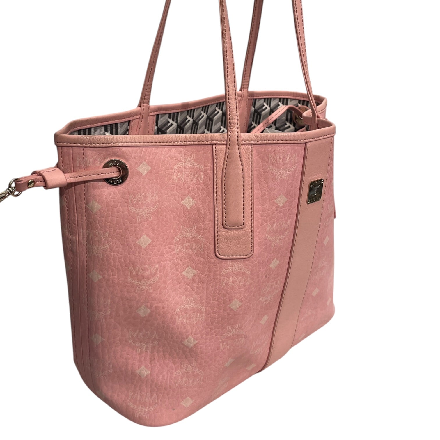MCM/Bag/Monogram/Leather/PNK/LIZ SHOPPER IN VISETOS view 6