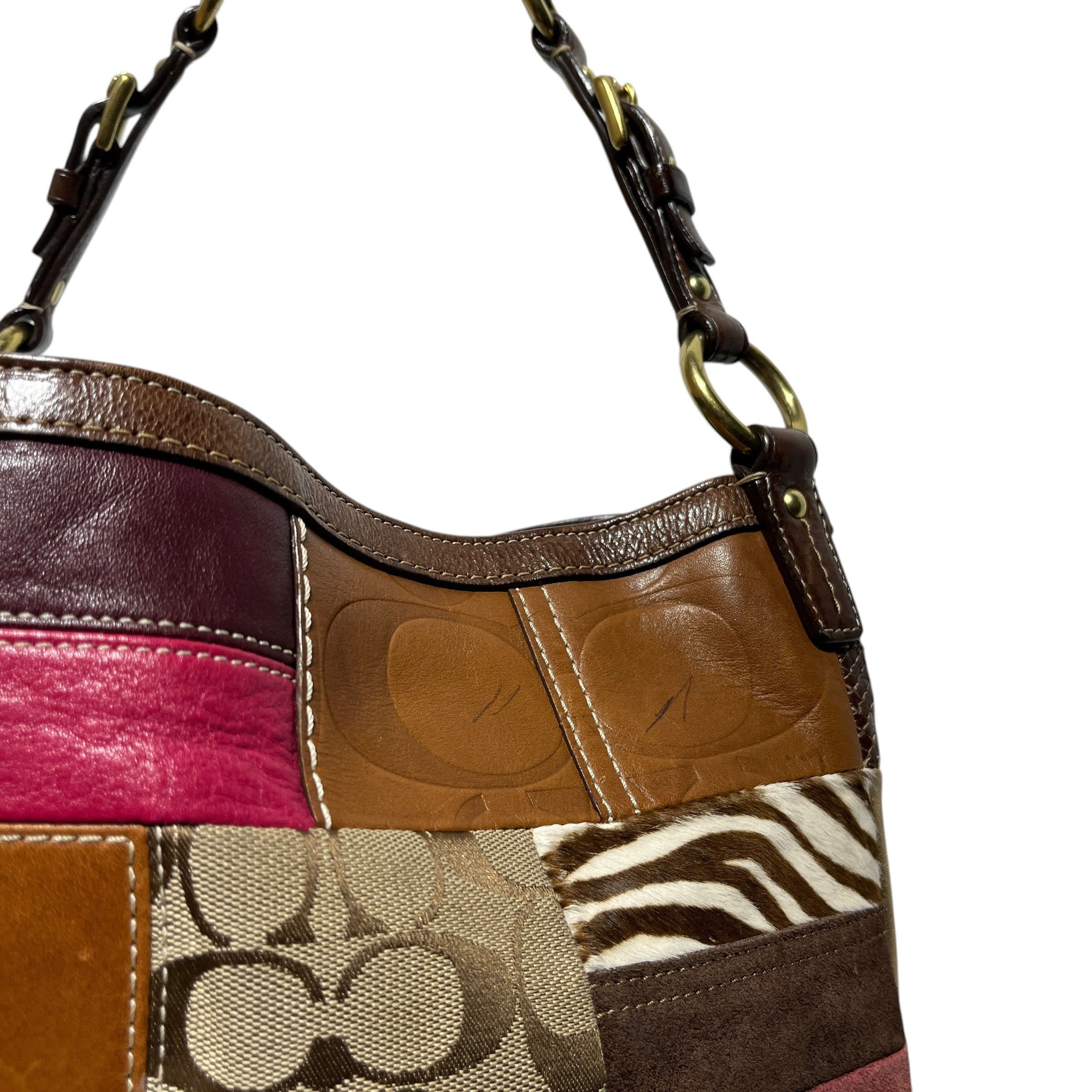 COACH/Tote Bag/All Over Print/Leather/BRW/PATCHWORK BAG view 4