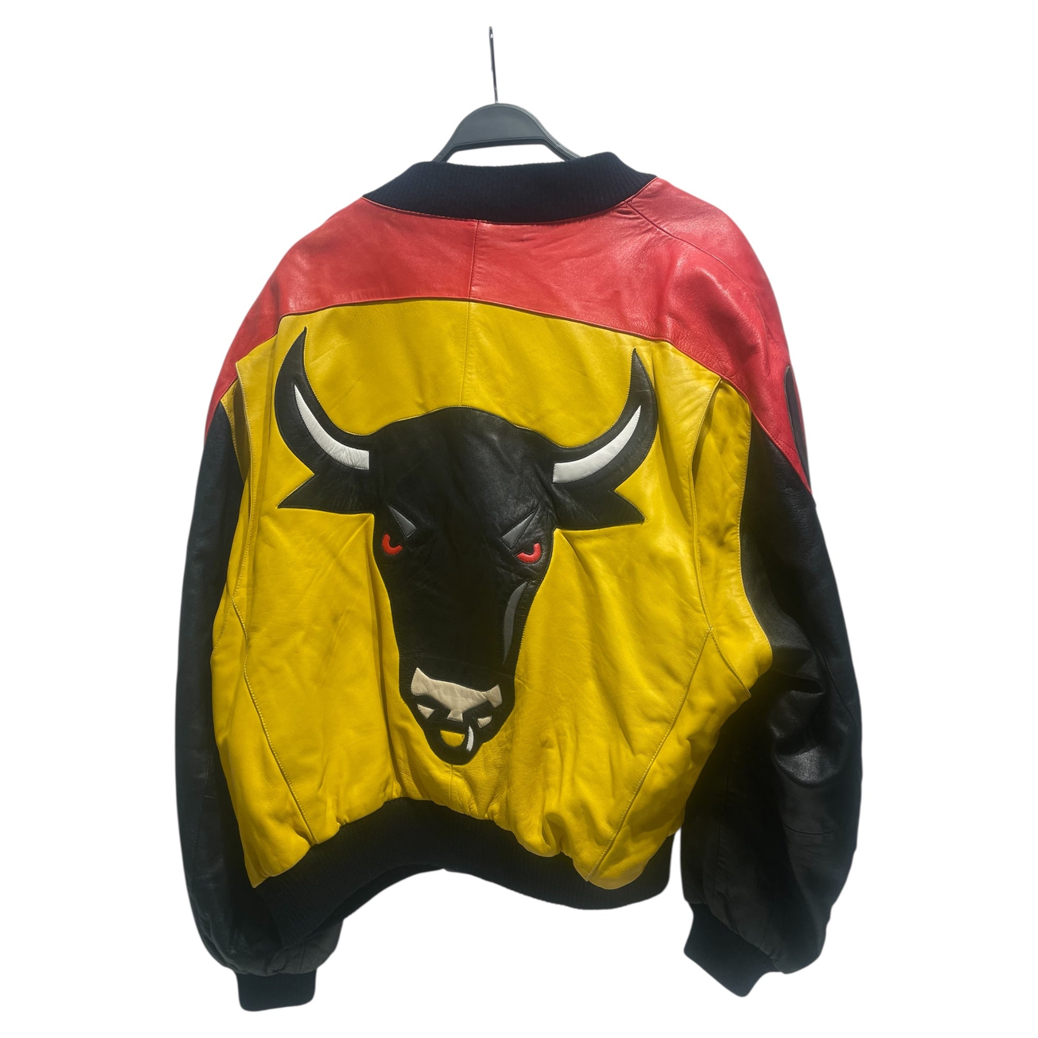 Vintage/Leather Jkt/44/Leather/MLT/Yellow Red Black Bull view 2