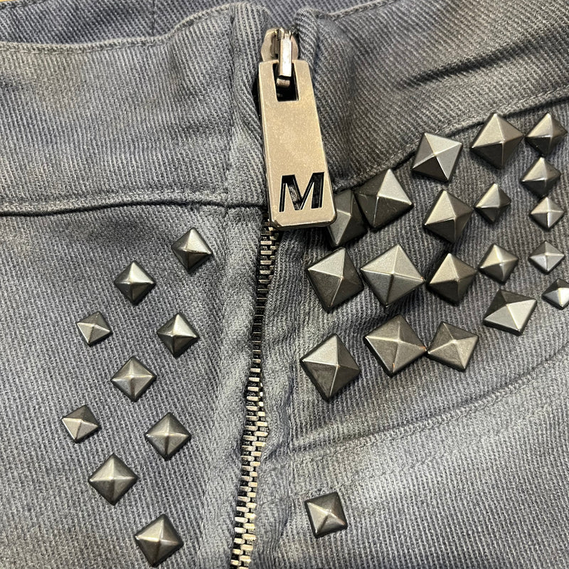 MISS SIXTY/Dress/S/Cotton/GRY/studded