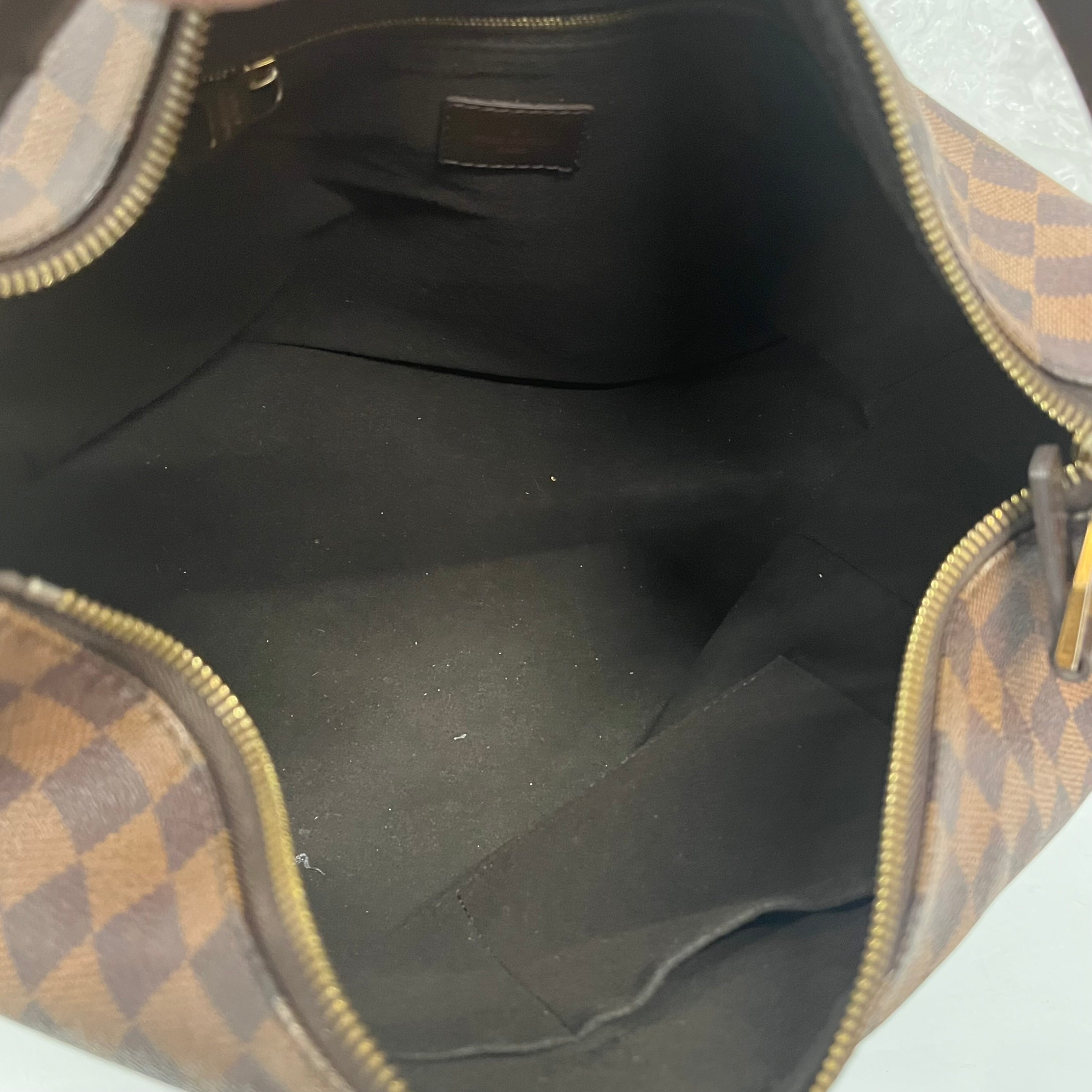 LOUIS VUITTON/Hand Bag/Plaid/Leather/BRW/Damier Ebene Portobello view 4