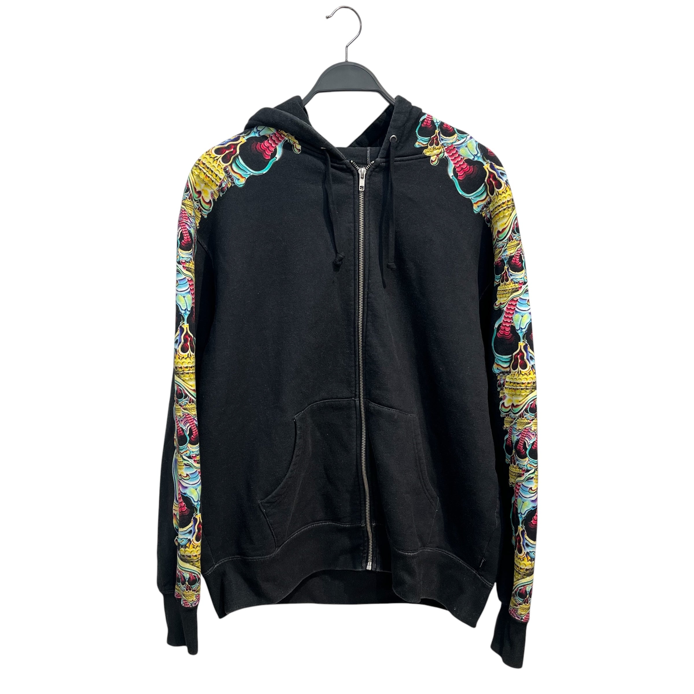 Supreme/Zip Up Hoodie/L/Graphic/Cotton/BLK/multicloor skull spine view 1