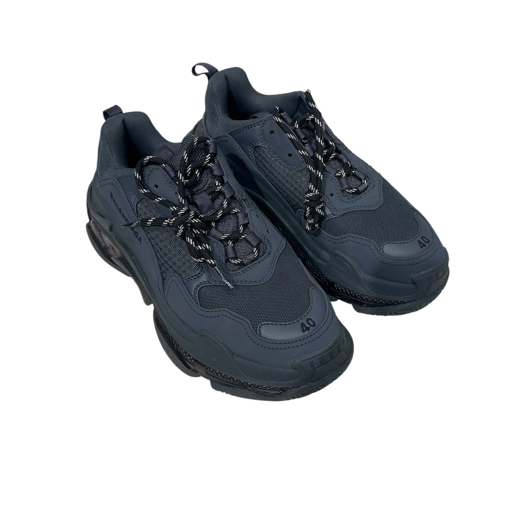 BALENCIAGA/Low-Sneakers/US 10/Cotton/GRY/LEATHER FREE TAG