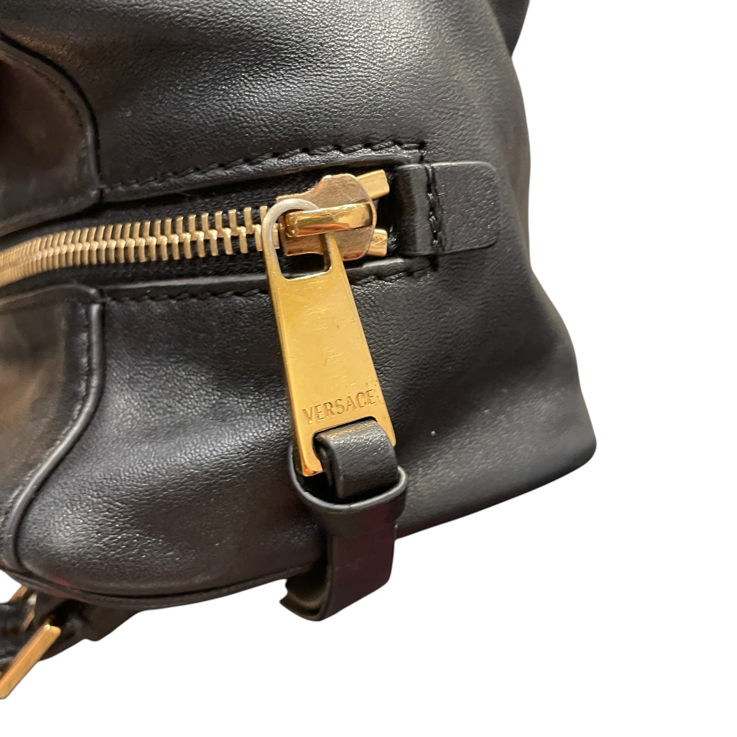 VERSACE/Hand Bag/Leather/BLK/BAGETTE BAG GOLD HARDWARE view 6