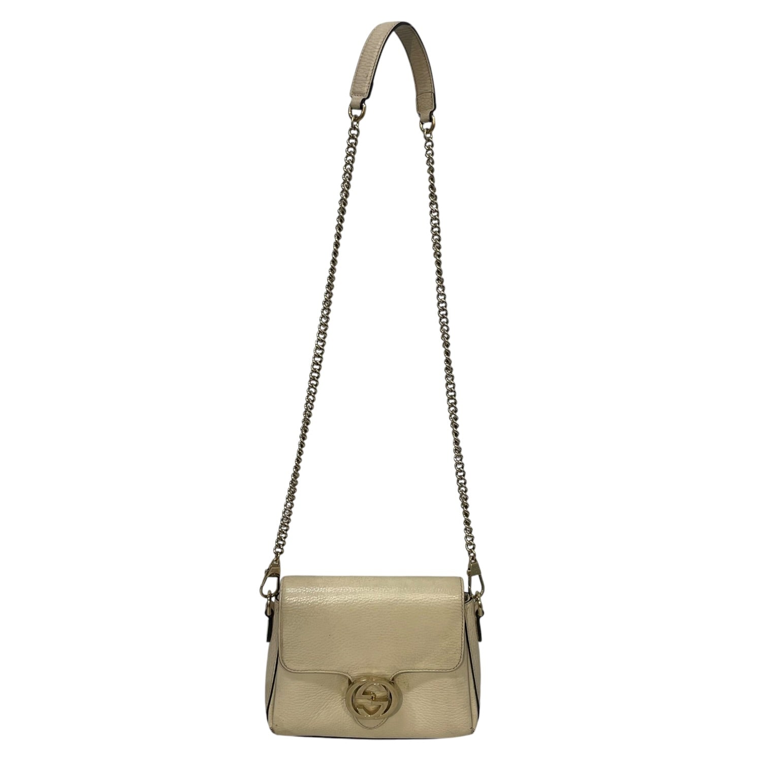 GUCCI/Cross Body Bag/Leather/CRM/Interlocking G view 1