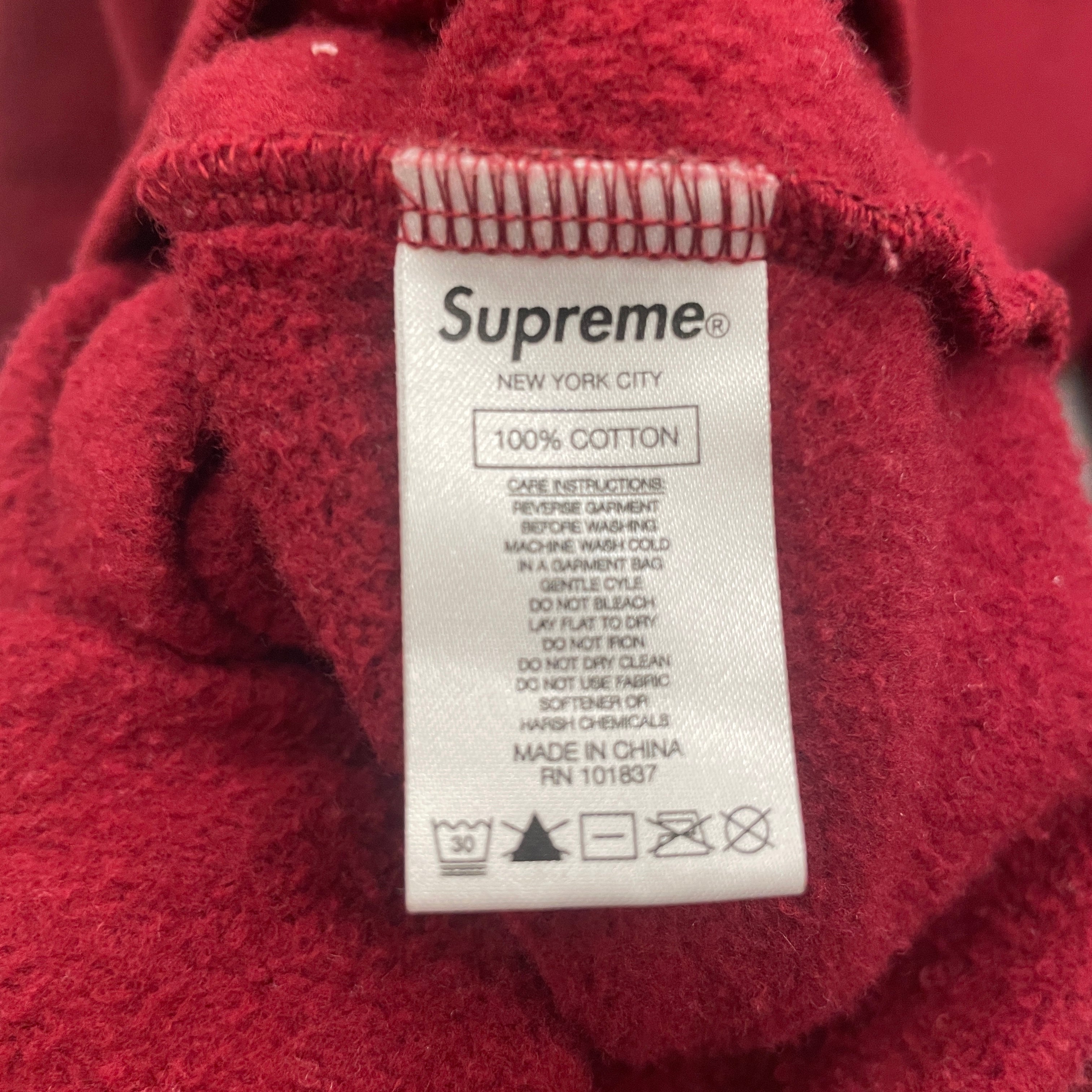 Supreme/Hoodie/XL/Cotton/RED/RHINESTONE SCRIPT view 4