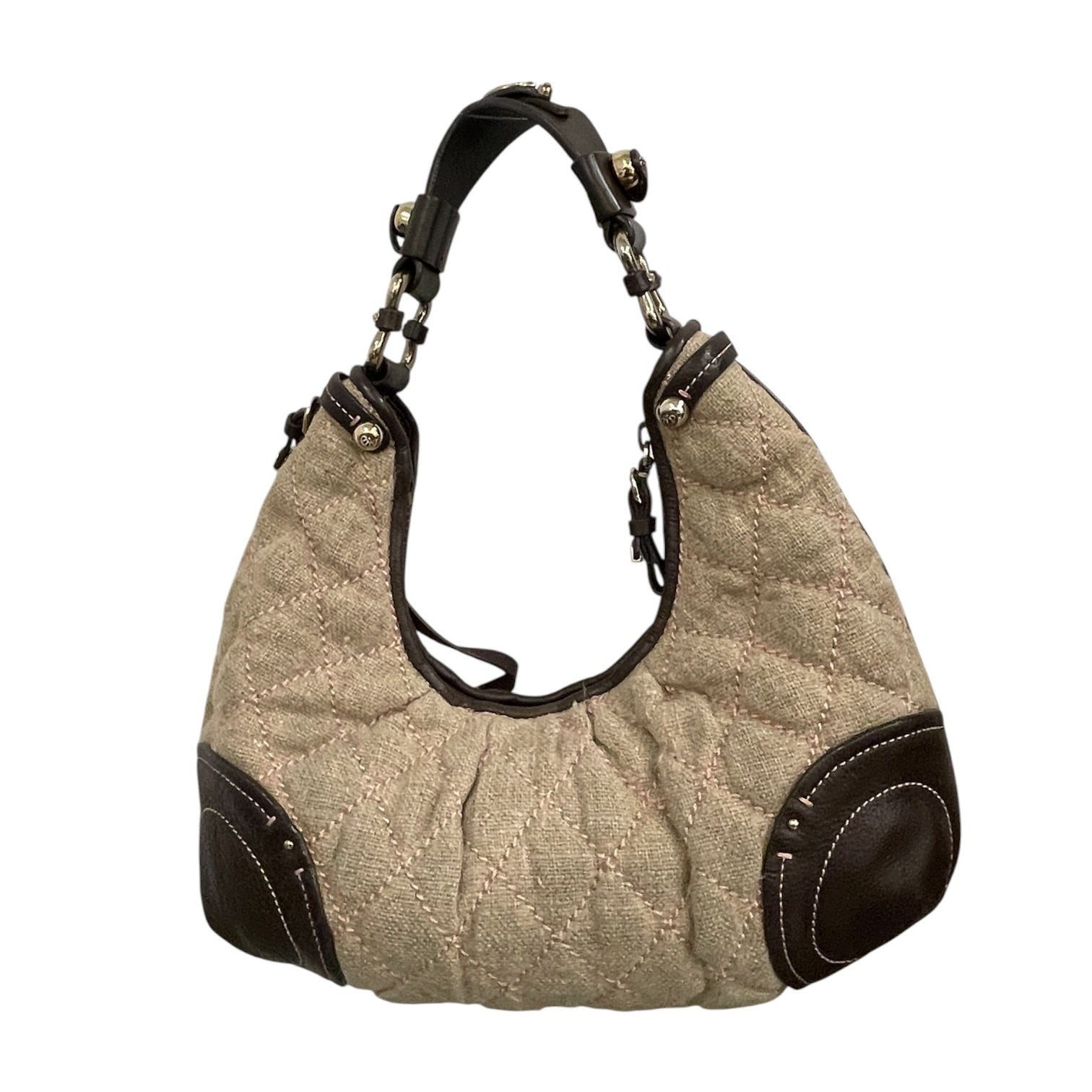 JUICY COUTURE/Hand Bag/Tweed/CML/Quilted Hobo Shoulder Bag view 1