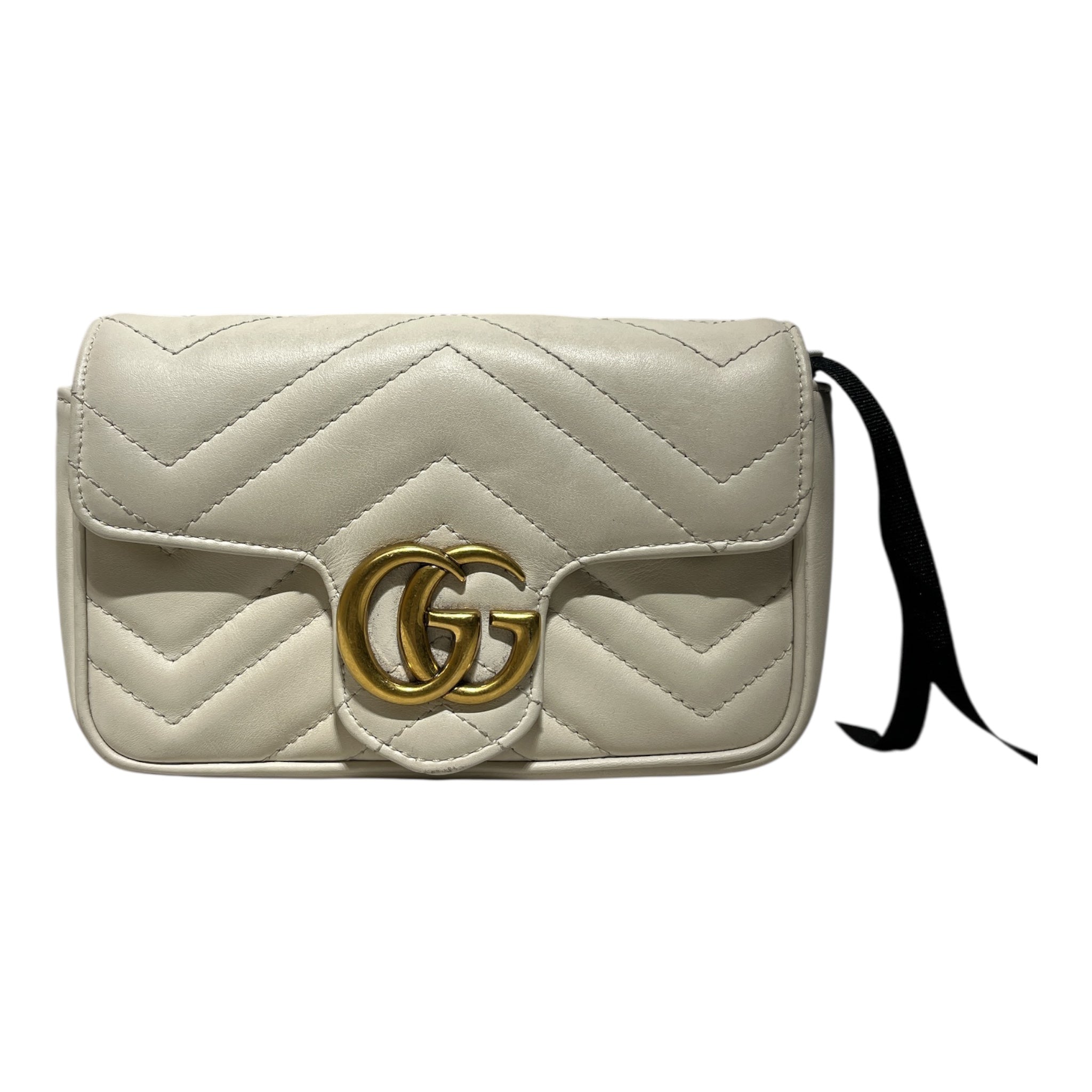 GUCCI/Cross Body Bag/Leather/WHT/MARMOT MINI view 1