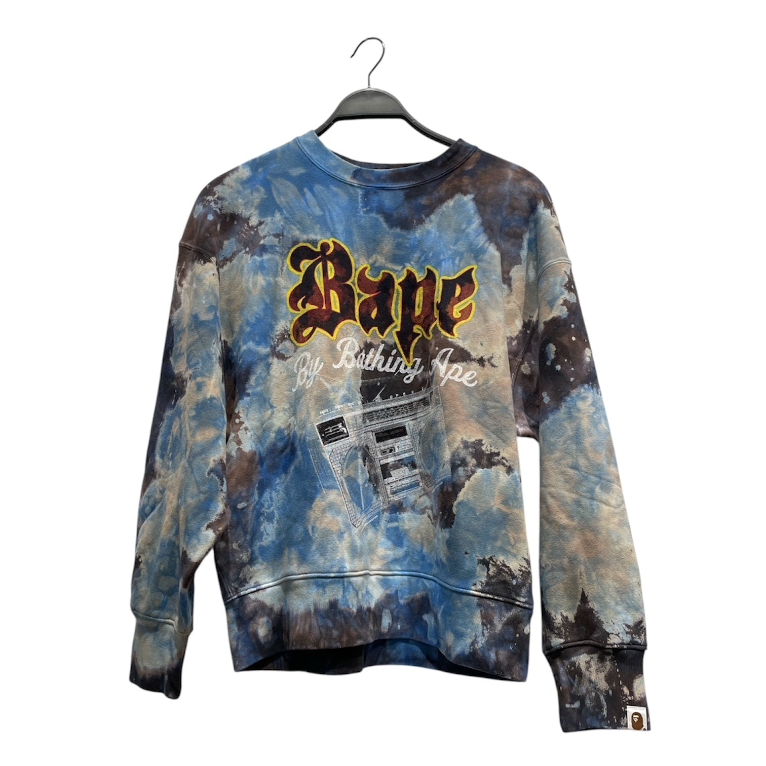 A BATHING APE/Sweater/S/Cotton/NVY/tie-dye-boombox view 1