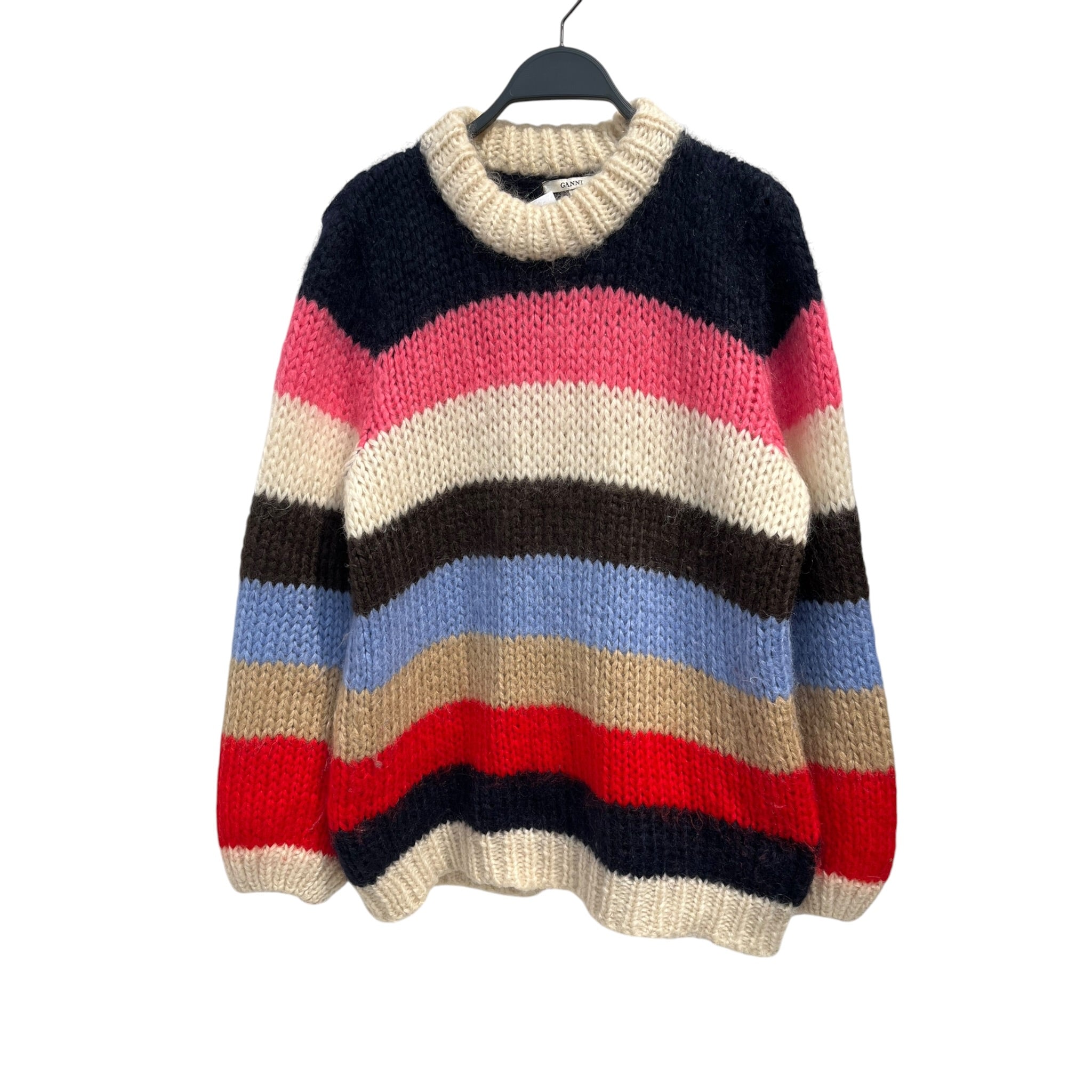 GANNI/Heavy Sweater/S/Stripe/Mohair/MLT/MULTICOLOR KNITTED SWEATER view 1