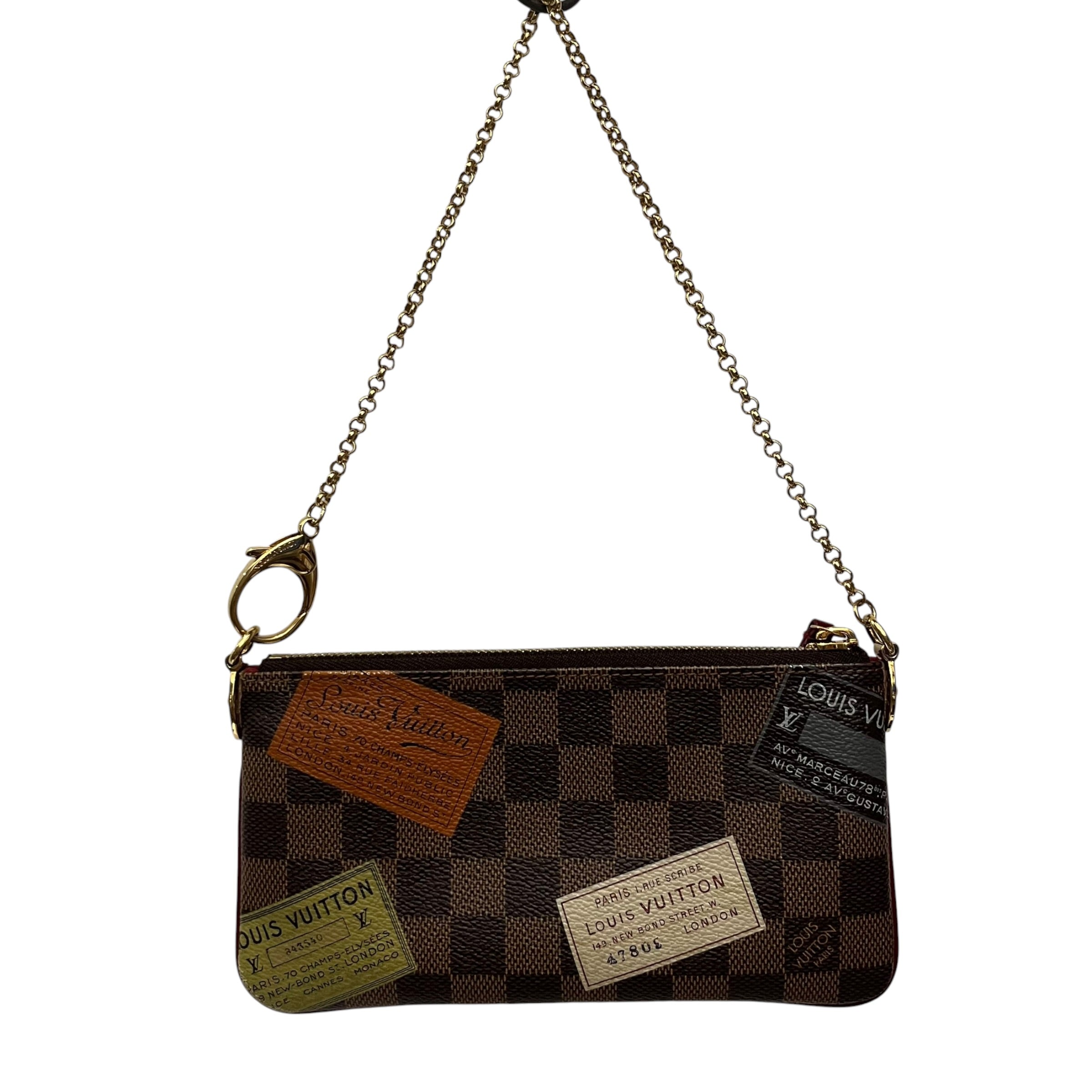 LOUIS VUITTON/Hand Bag/Monogram/Leather/BRW/trunk label view 2