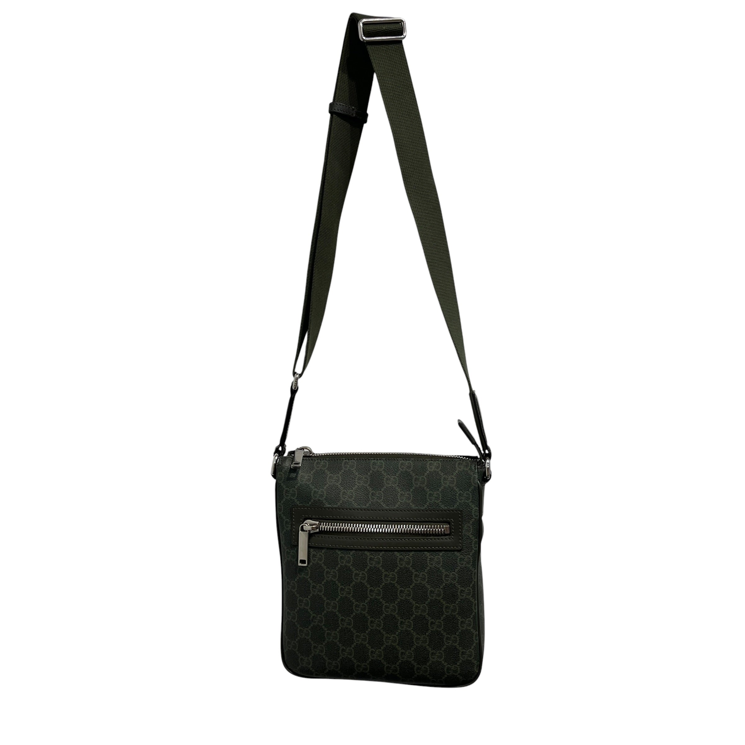 GUCCI/Cross Body Bag/Monogram/Leather/GRN/498879 view 1