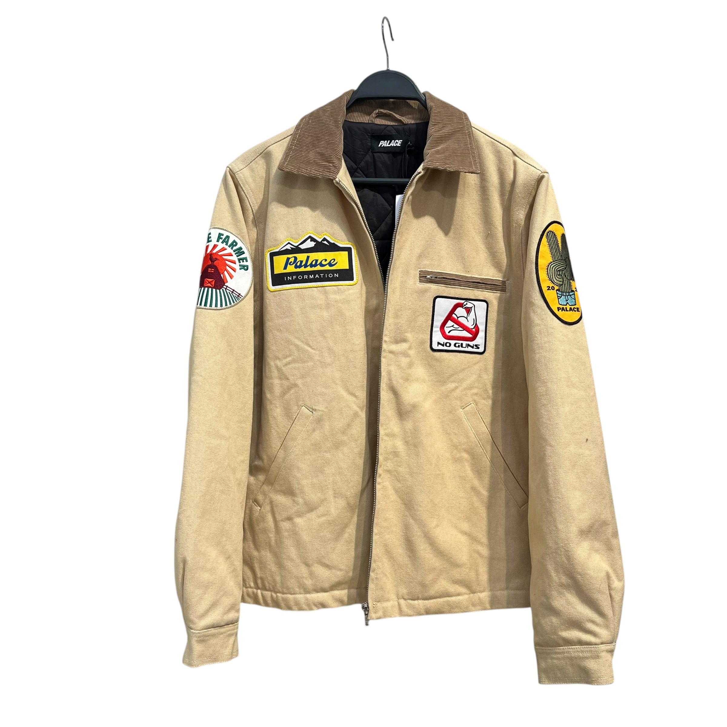 PALACE/Denim Jkt/S/Cotton/BEG/BADGE WORK JACKET view 1