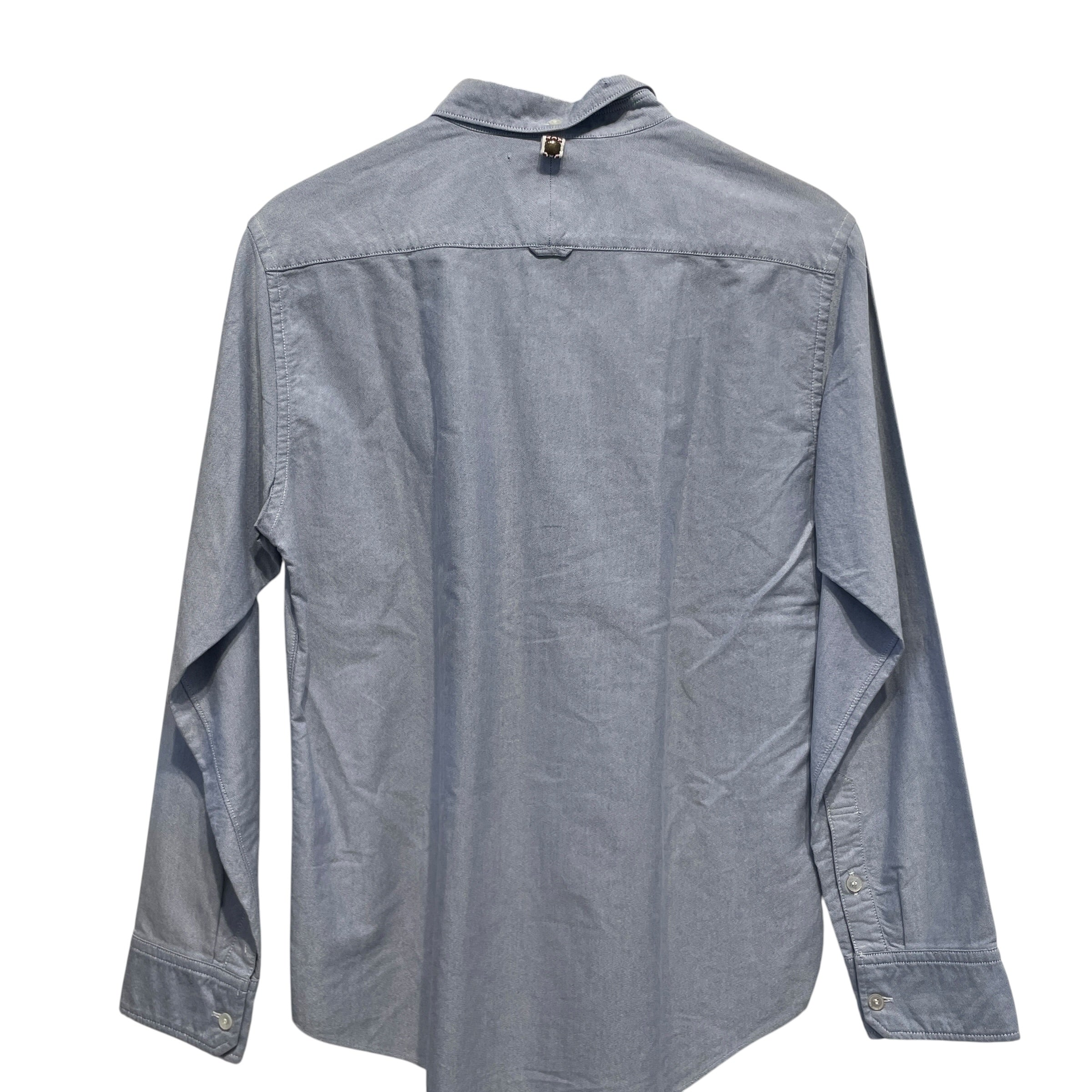 visvim/LS Shirt/M/Cotton/BLU/Circle w zipper view 2