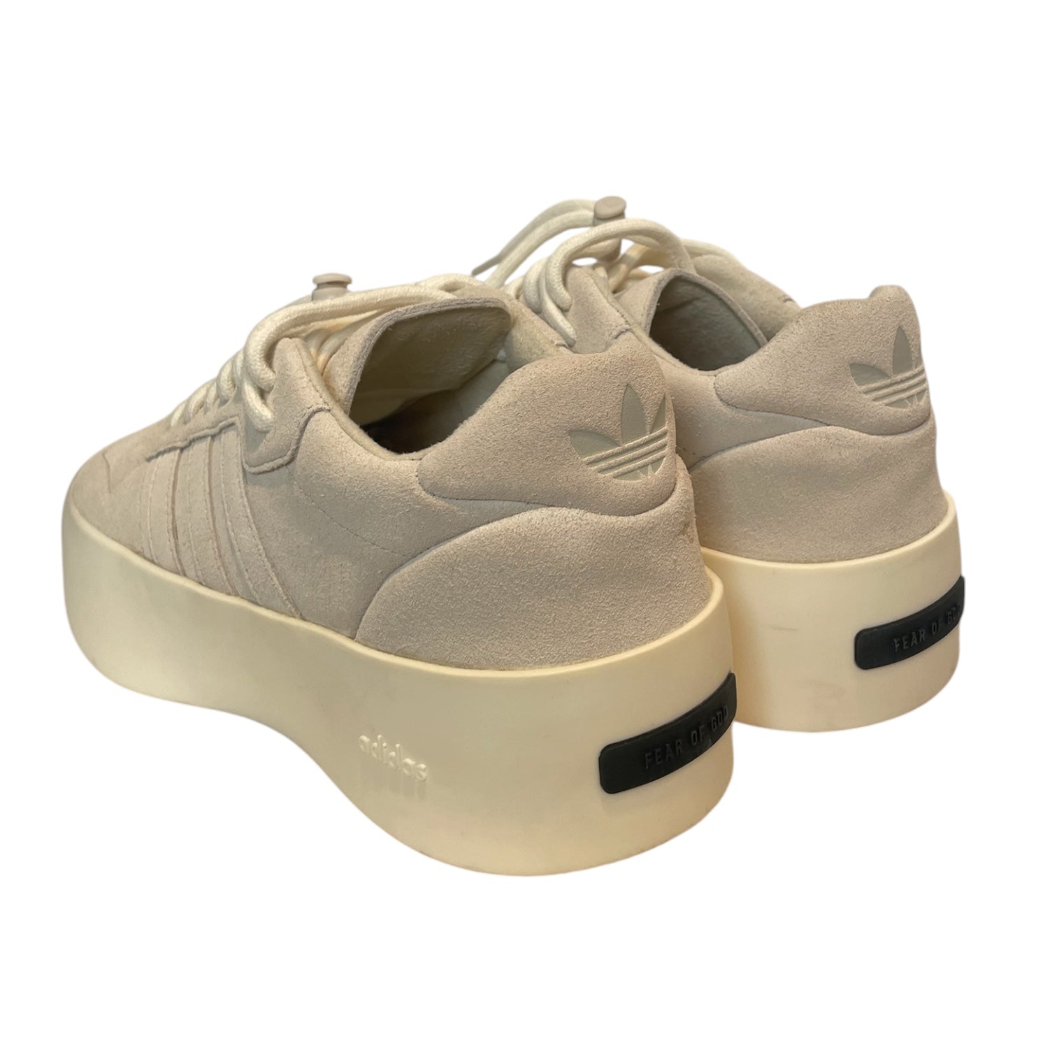 adidas/FEAR OF GOD/Low-Sneakers/US 8/Suede/CRM/La marque aux 3 bandes/crm lac view 2
