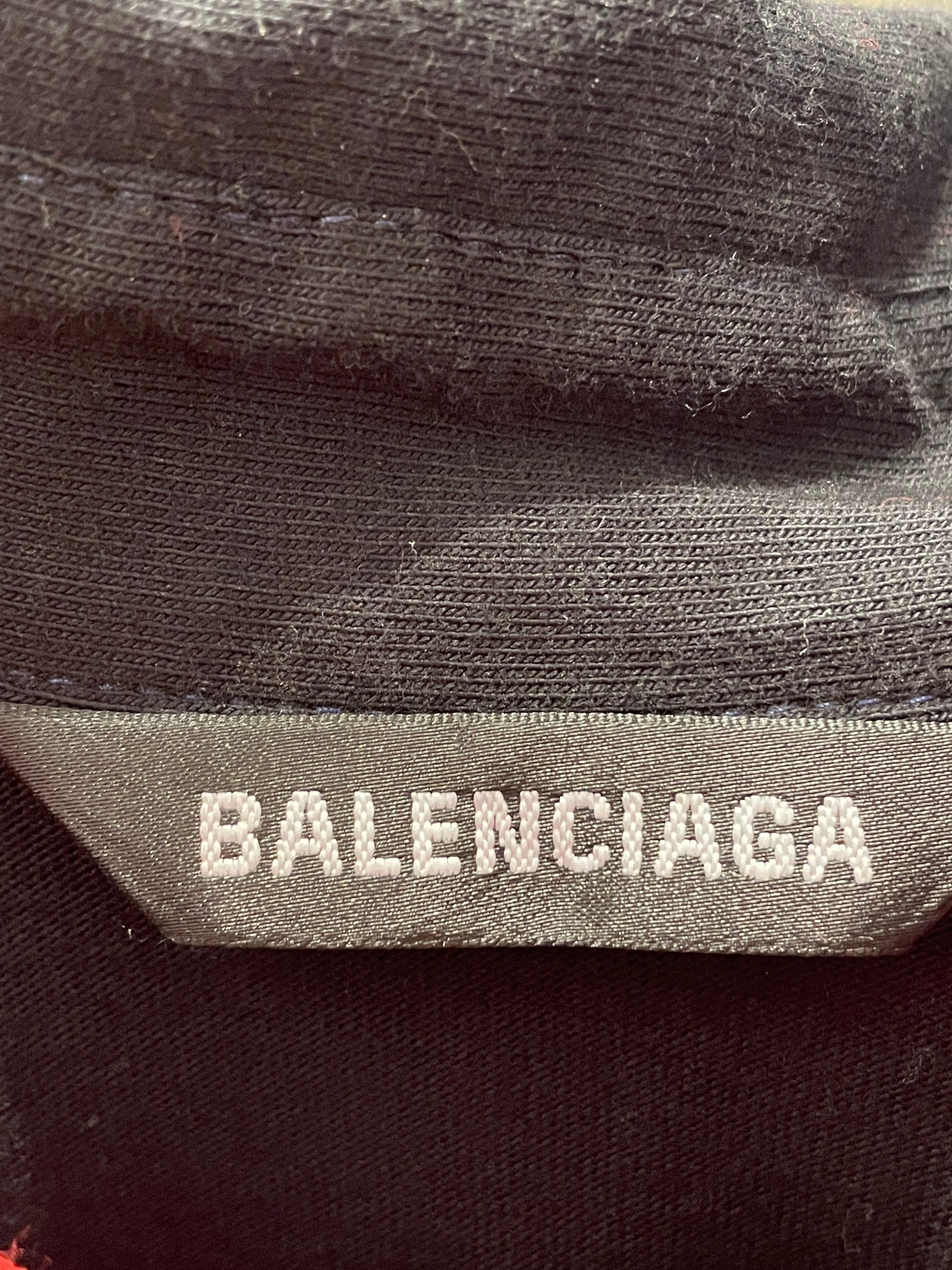 BALENCIAGA/Flannel Shirt/S/Cotton/RED/Plaid/patched sleeve flannel hybrid view 3