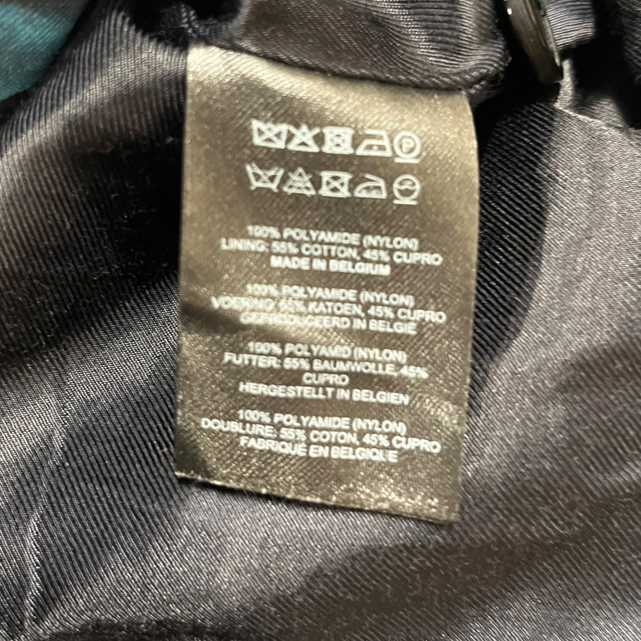 DRIES VAN NOTEN/Trench Coat/36/All Over Print/Polyester/BLU/Single Breasted/waist tie view 4
