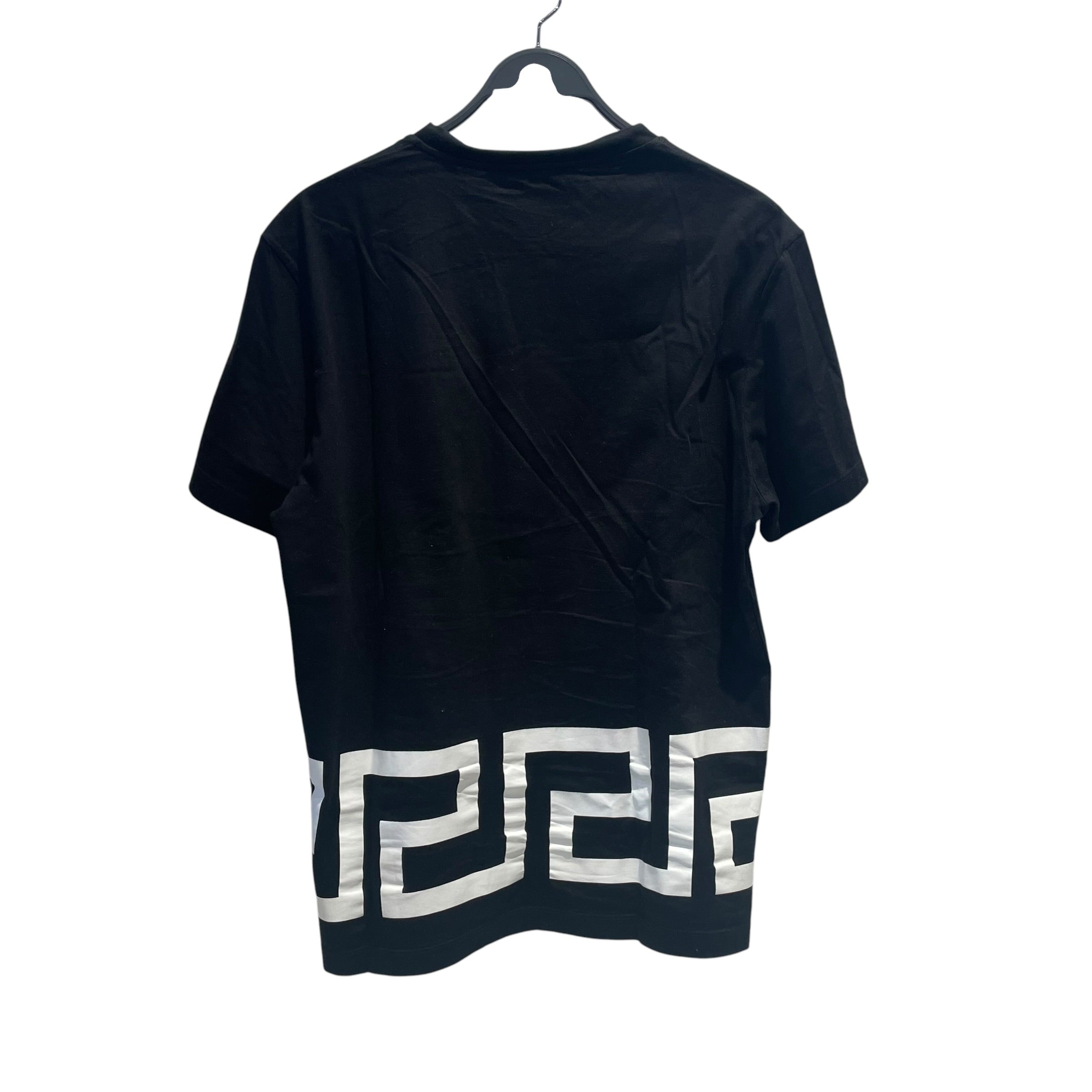 VERSACE/T-Shirt/M/Cotton/BLK/WHITE MULTI LOGO TEE view 2