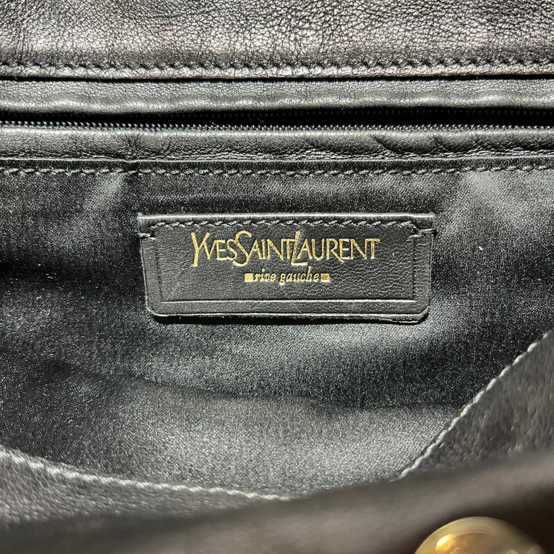 YVES SAINT LAURENT rive gauche/Tote Bag/Leather/BLK/TRIBUTE TOTE