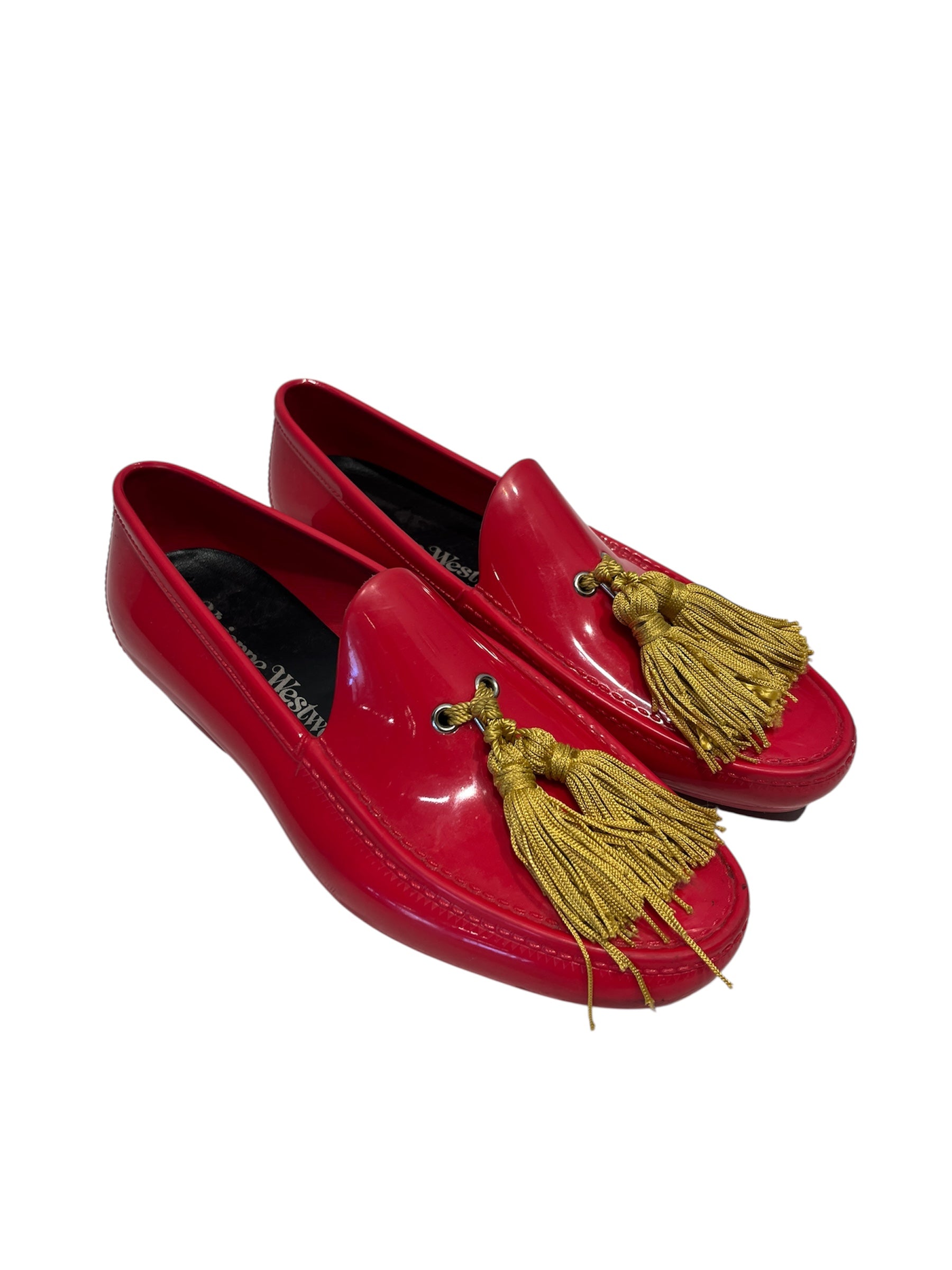 Vivienne Westwood/Loafers/EU 40/Faux Leather/RED/Tassel/ view 1