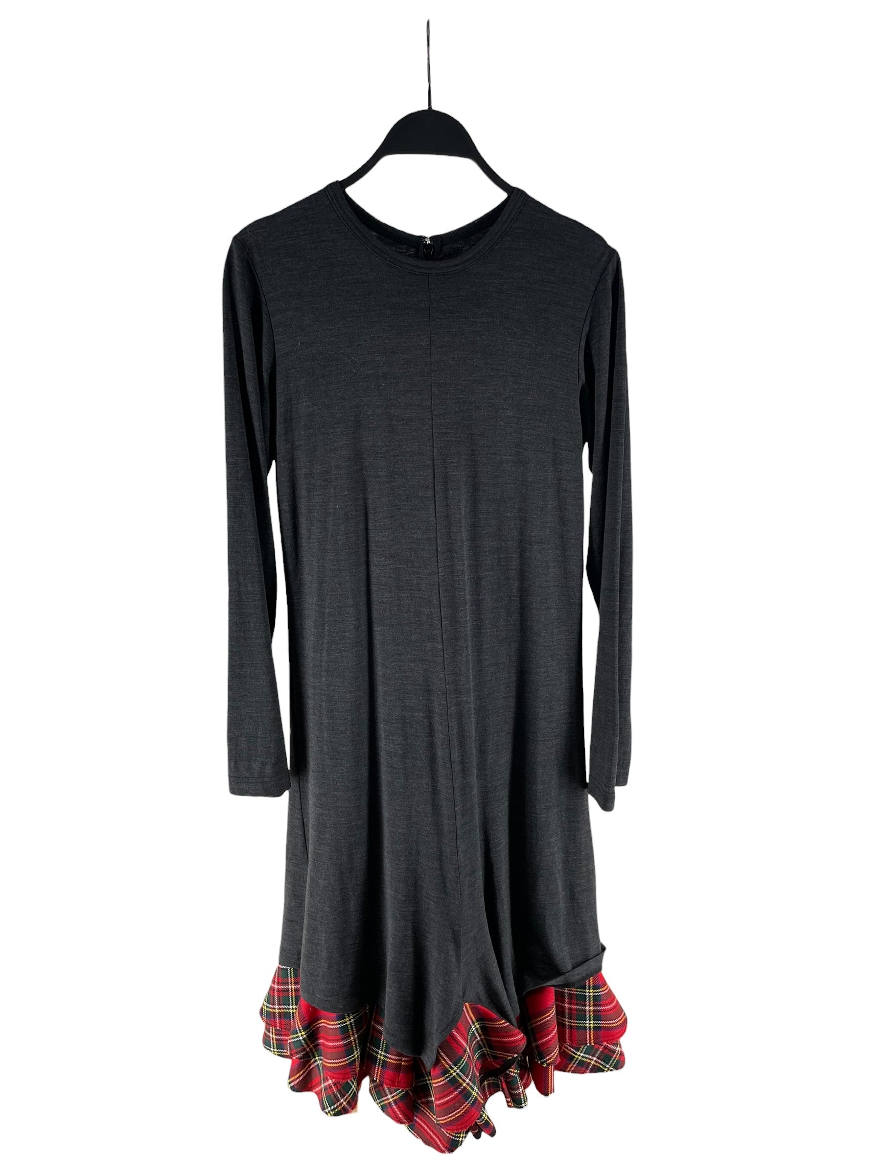 JUNYA WATANABE COMME des GARCONS/SL Dress/S/Plaid/Cotton/GRY/PLAID UNDER SKIRT AD2017 view 1