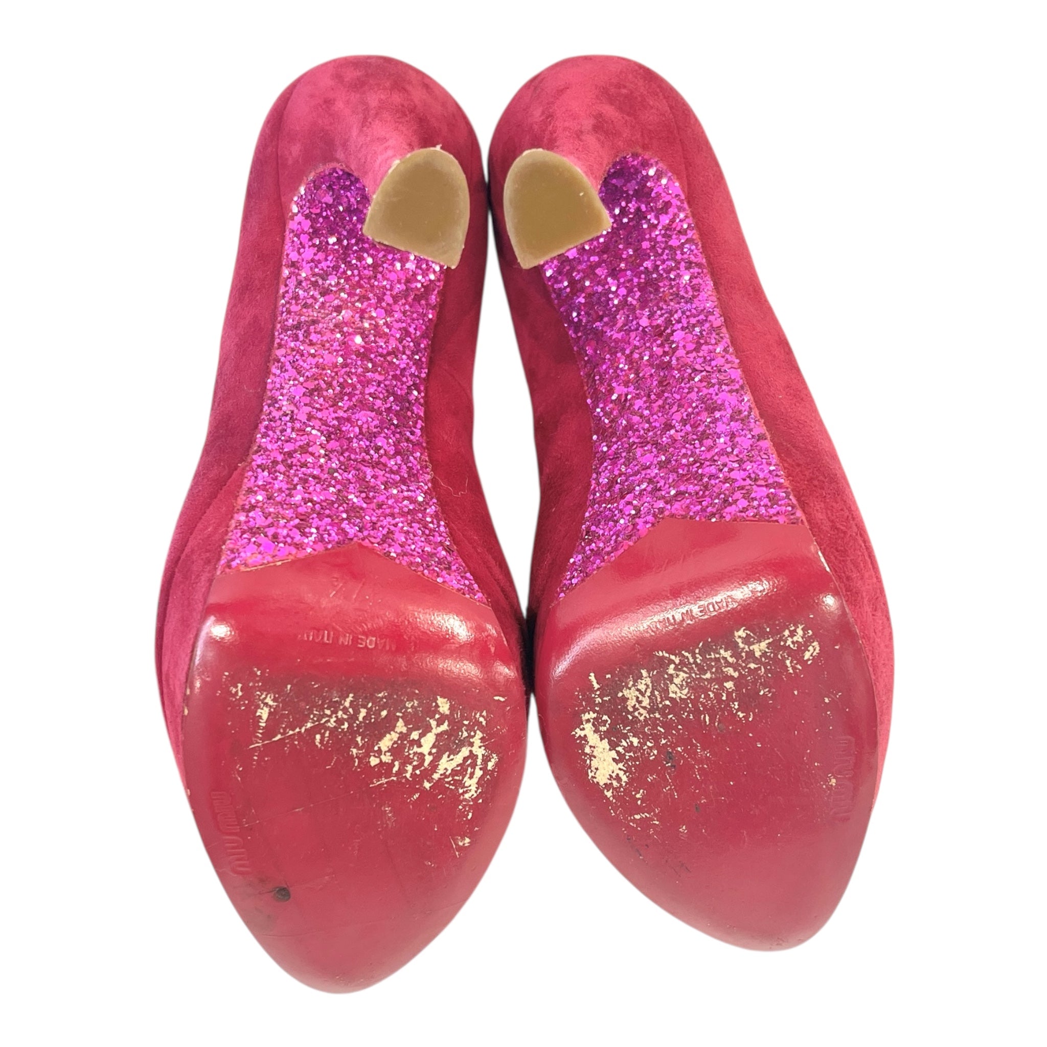 MIU MIU/Heels/EU 37.5/Glitter/PNK/ view 4