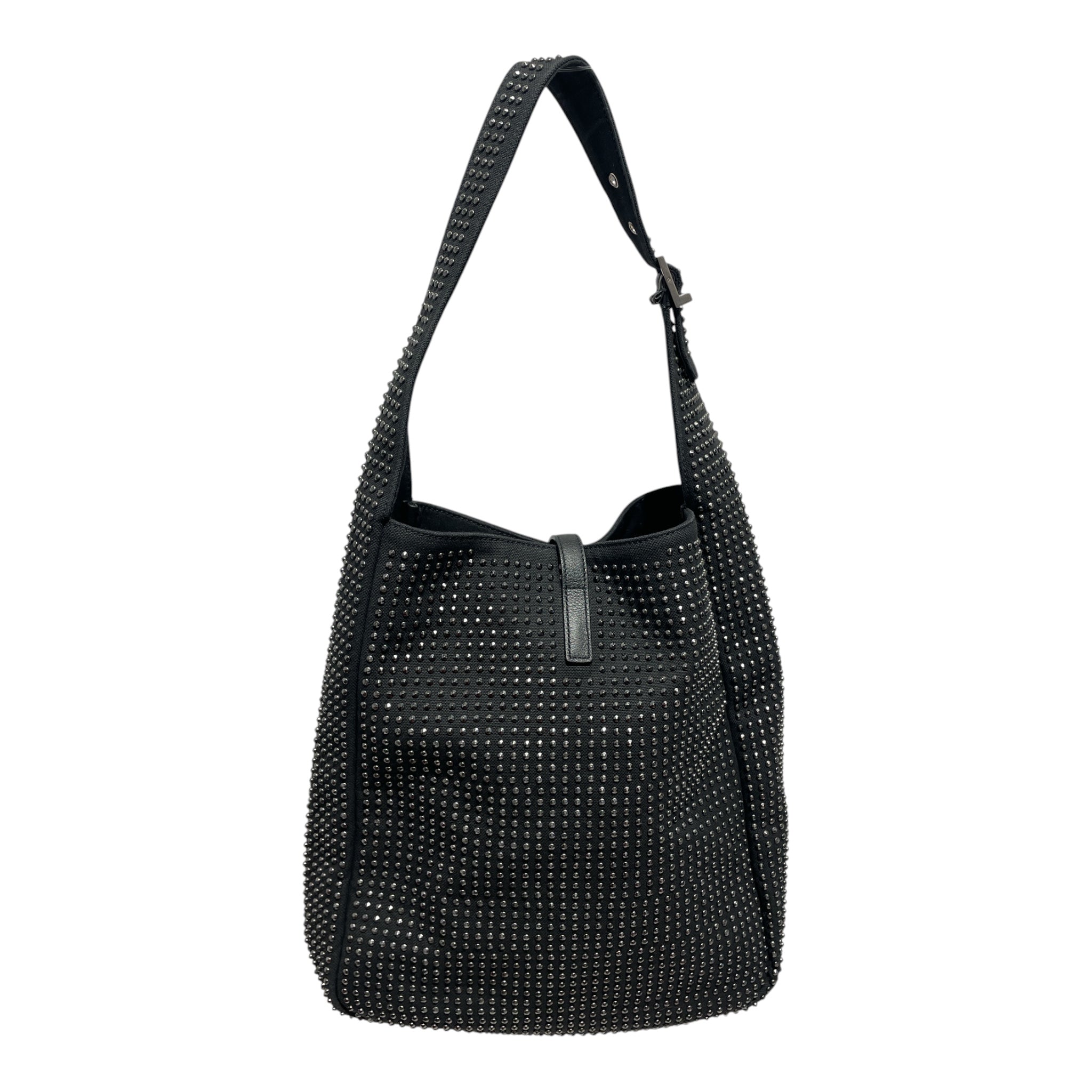 YVES SAINT LAURENT/Hand Bag/BLK/STUDDED CANVAS/BAG view 2