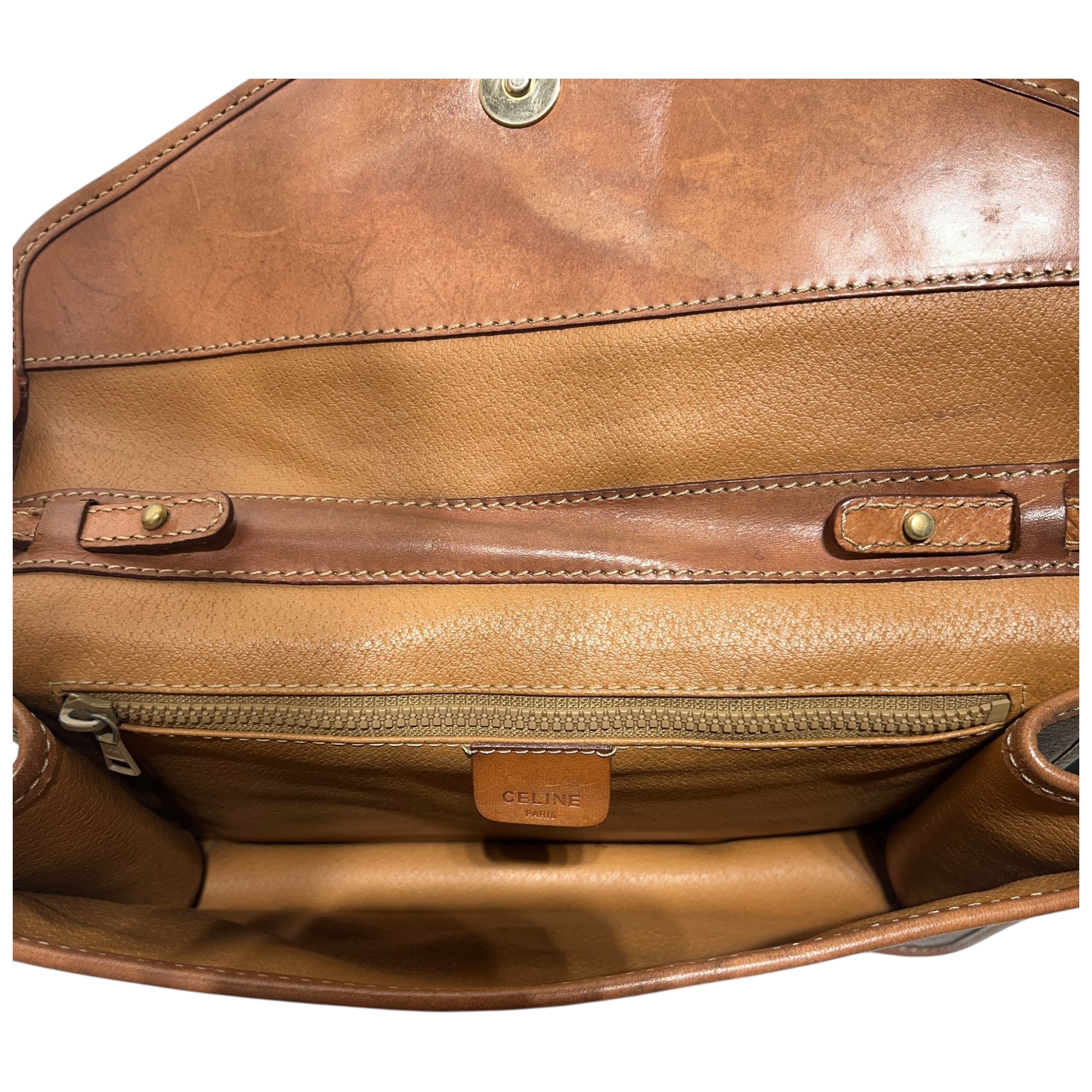 CELINE/Cross Body Bag/Monogram/Leather/BRW/MACADAM view 5