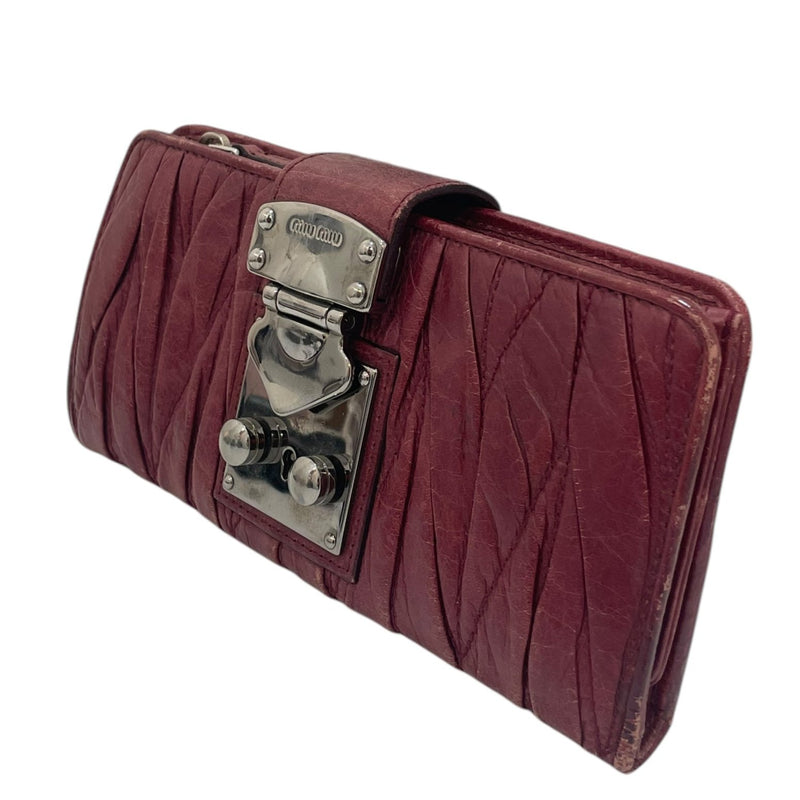 MIU MIU/Long Wallet/L/Leather/RED/194 | HEART LOCK |