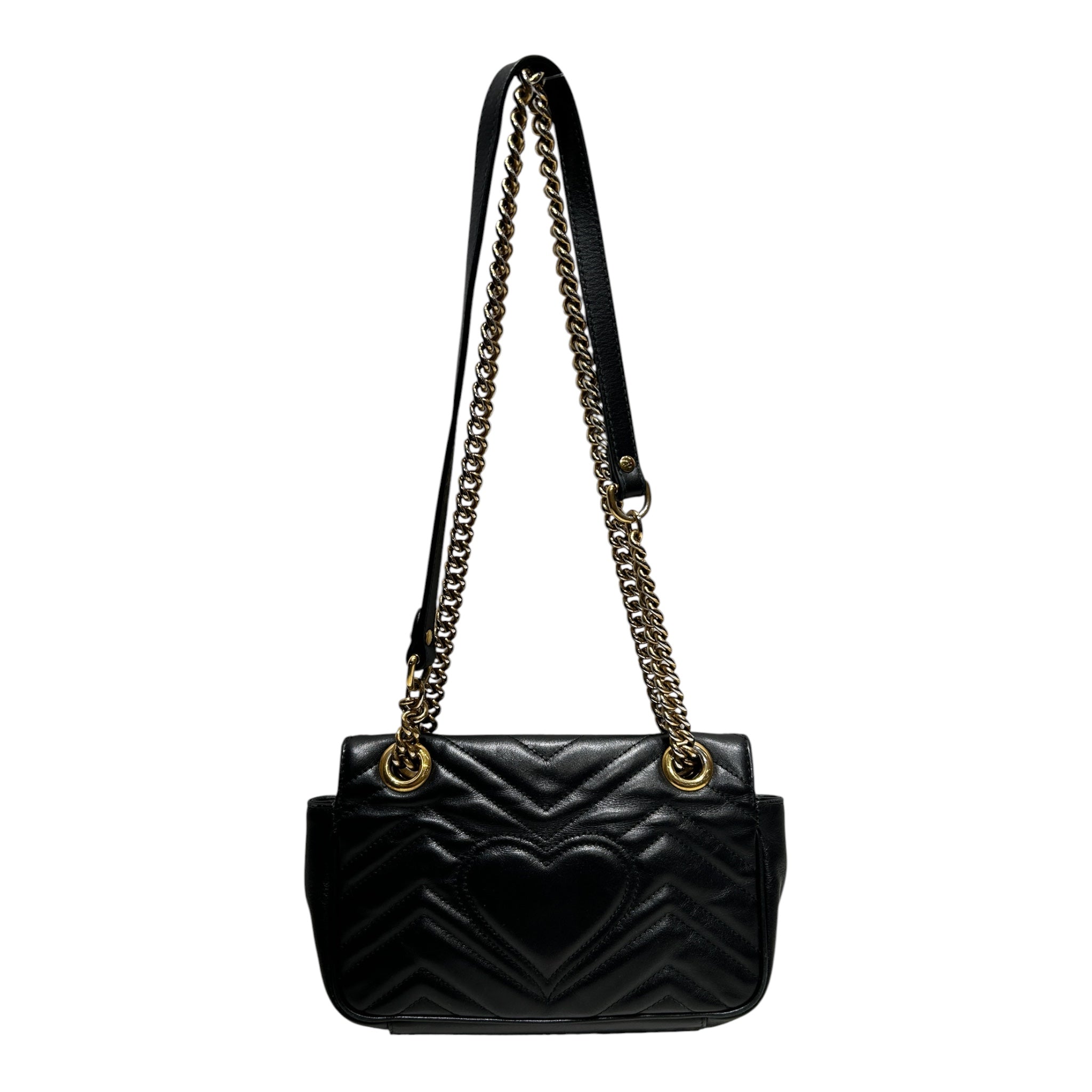GUCCI/Bag/Leather/BLK/black maromon bag view 2