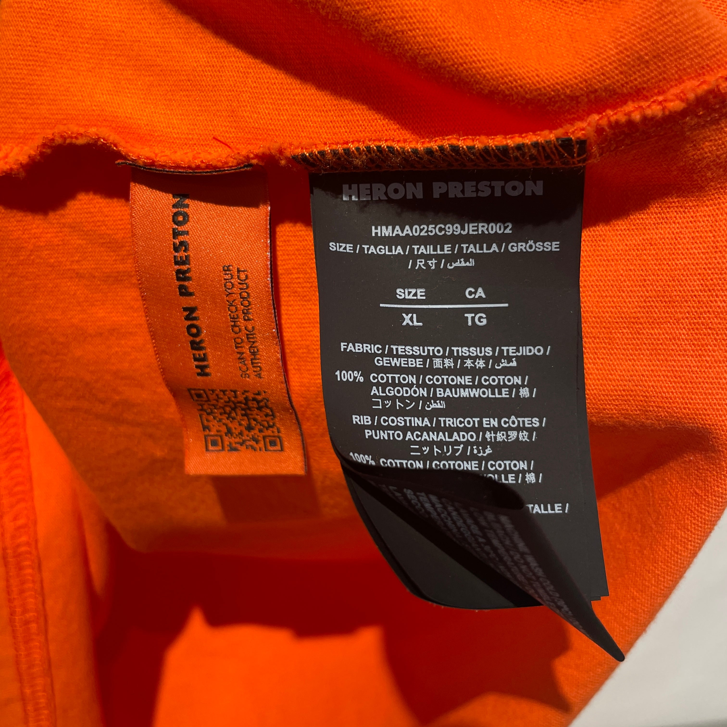 HERON PRESTON/T-Shirt/XL/Cotton/ORN/ view 5