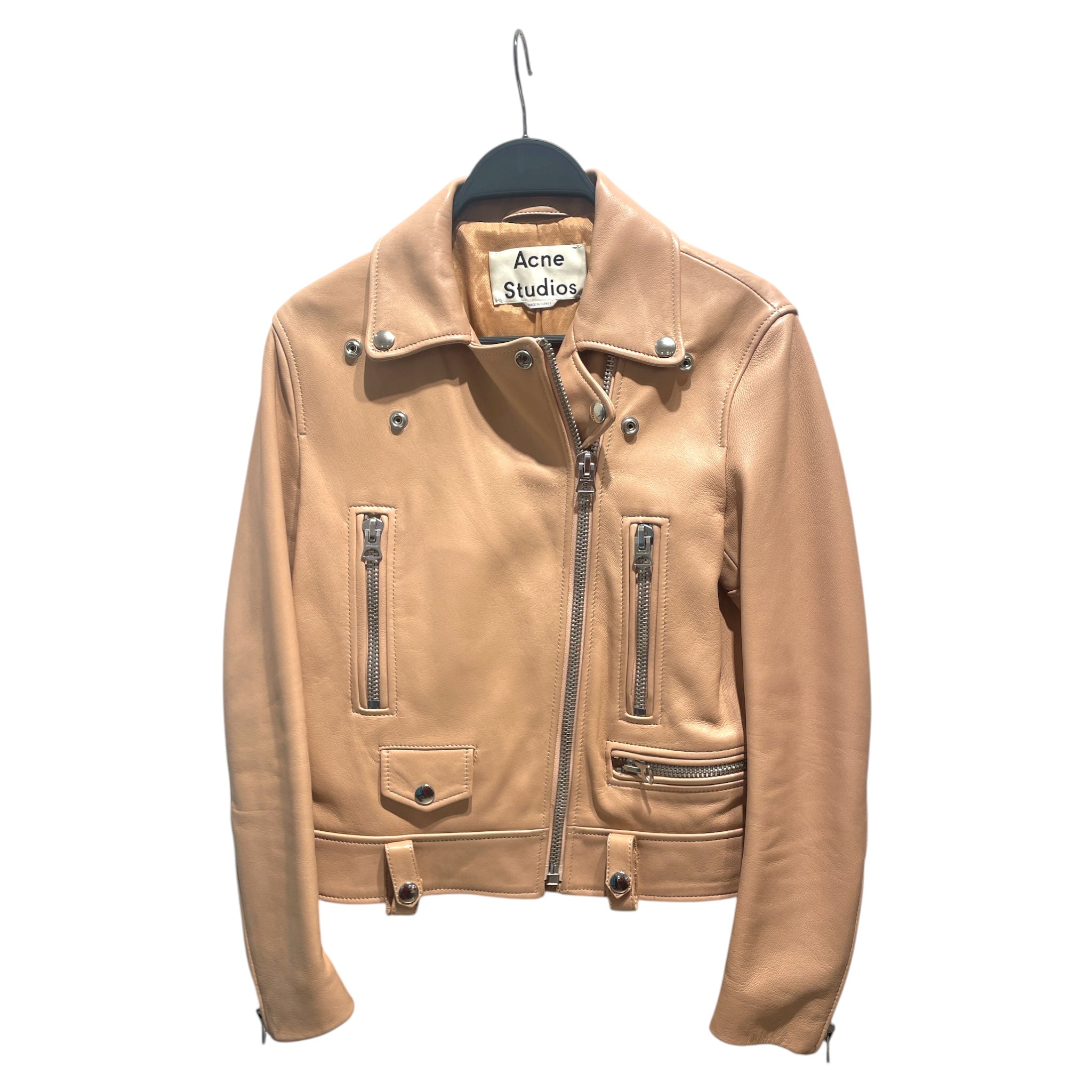 Acne Studios/Leather Jkt/34/Leather/BEG/Moto Jacket view 1