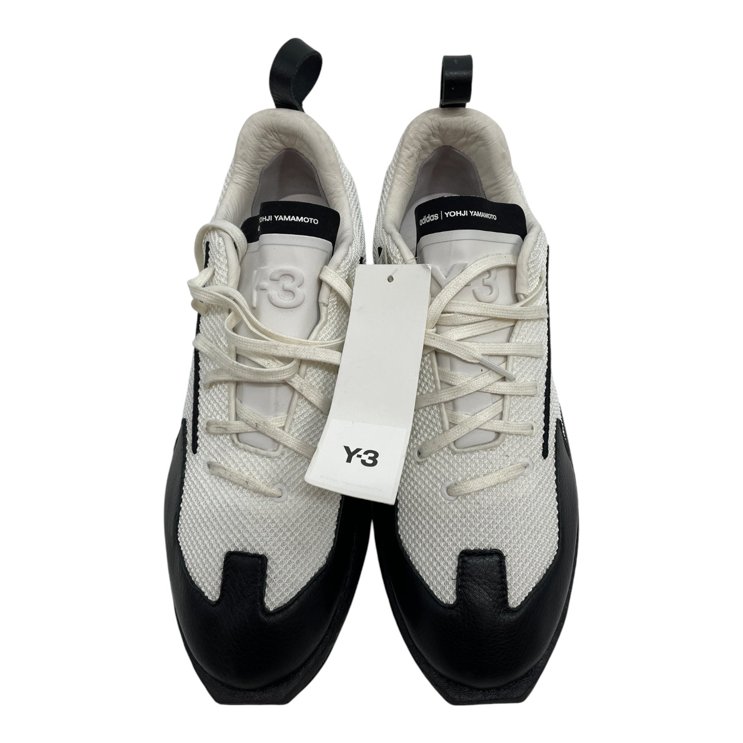 Y-3/Low-Sneakers/US 11/Leather/WHT/LEATHER TOE/EXAGGERATED HEEL view 3