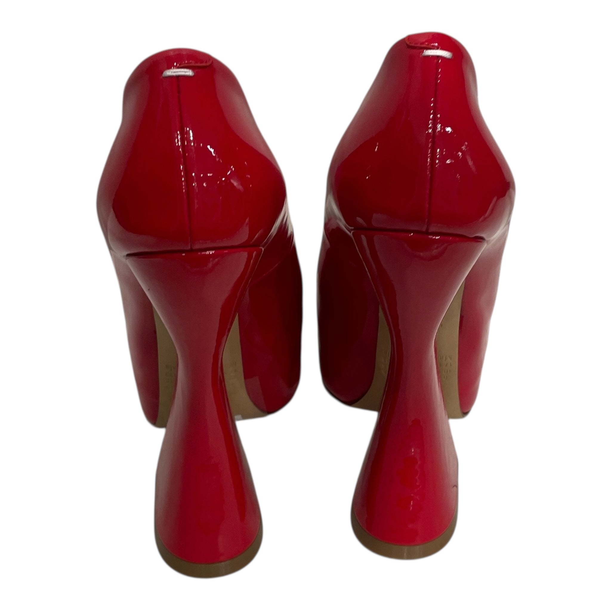 Maison Margiela/Heels/EU 38/Leather/RED/PATENT WIDE HEEL view 3