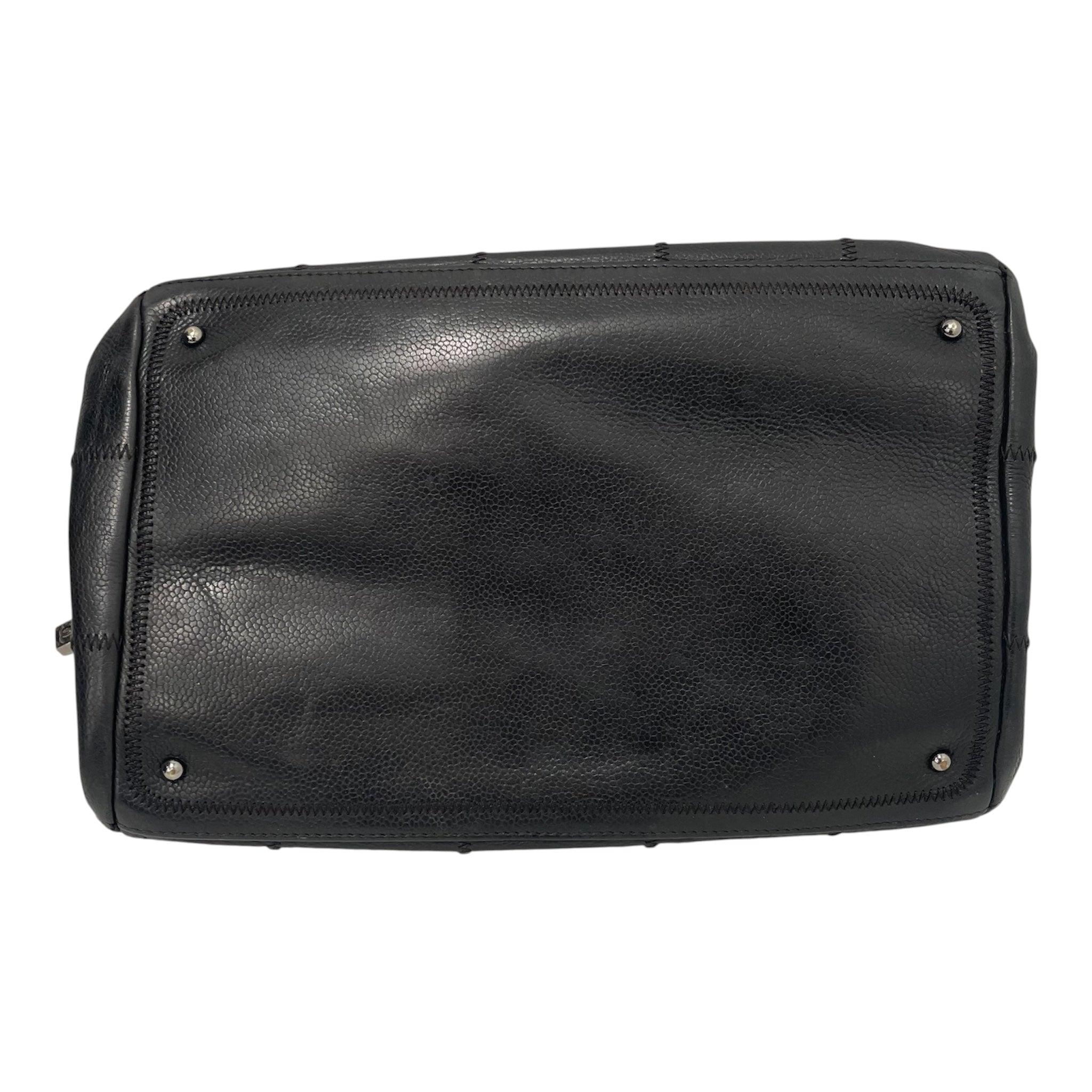 CHANEL/Hand Bag/Leather/BLK/CHOCALATEBARBOWLINGBAG view 3