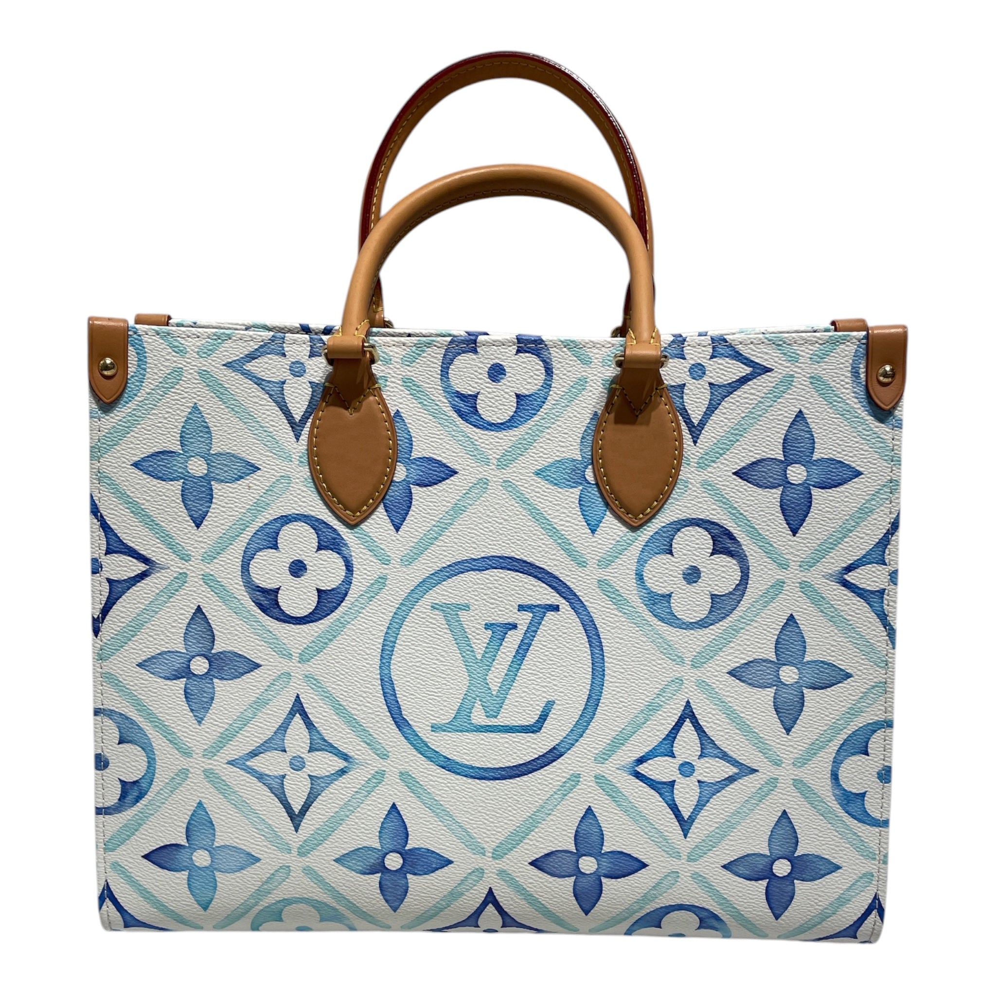 LOUIS VUITTON/Tote Bag/Monogram/Leather/BLU/"BY THE POOL" ON THE GO view 1