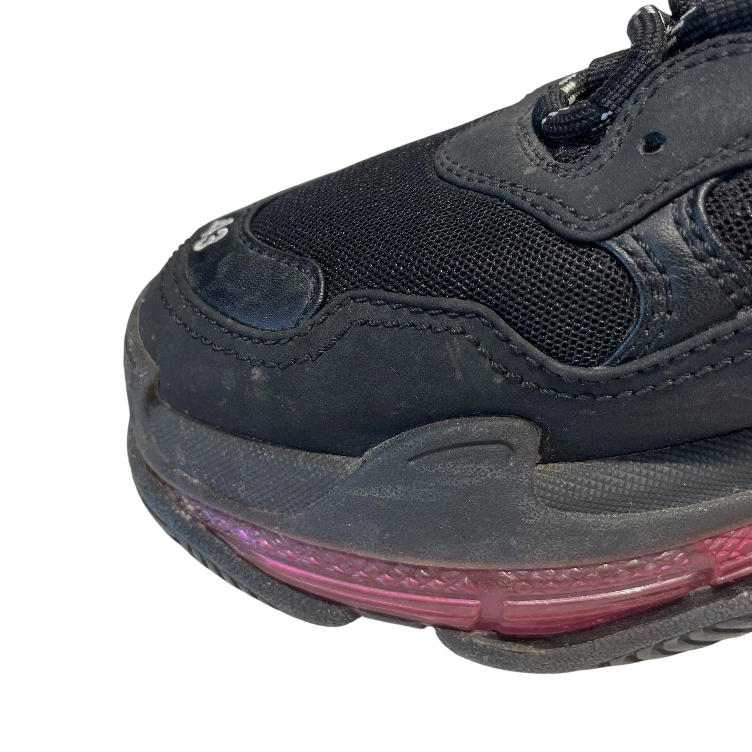BALENCIAGA/Low-Sneakers/US 10/BLK/TRIPLE S SNEAKERS PINK SOLE view 8