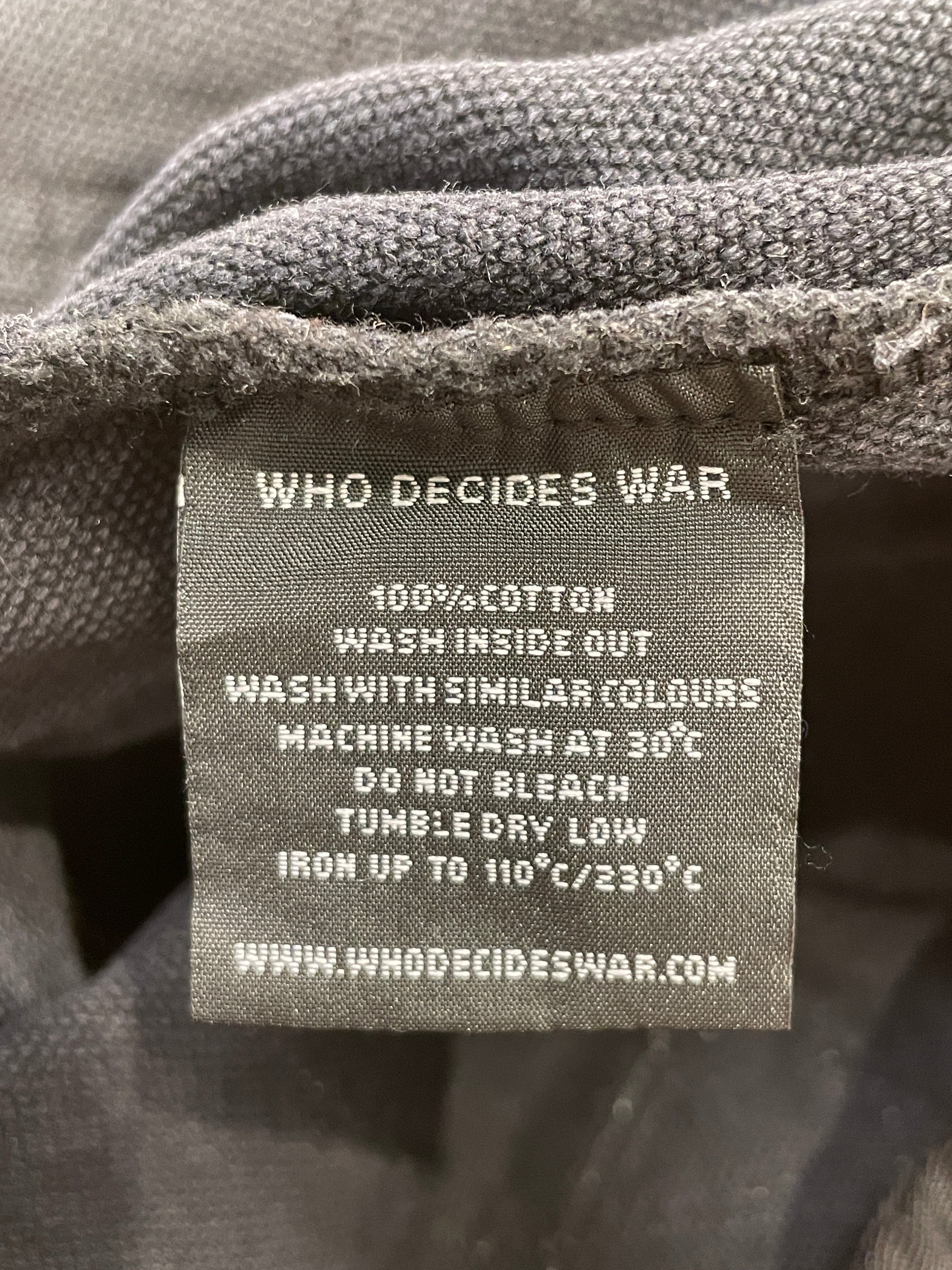 WHO DECIDES WAR/Straight Pants/34/Denim/BLK/Graphic/BLK+WHT PATCHES view 3