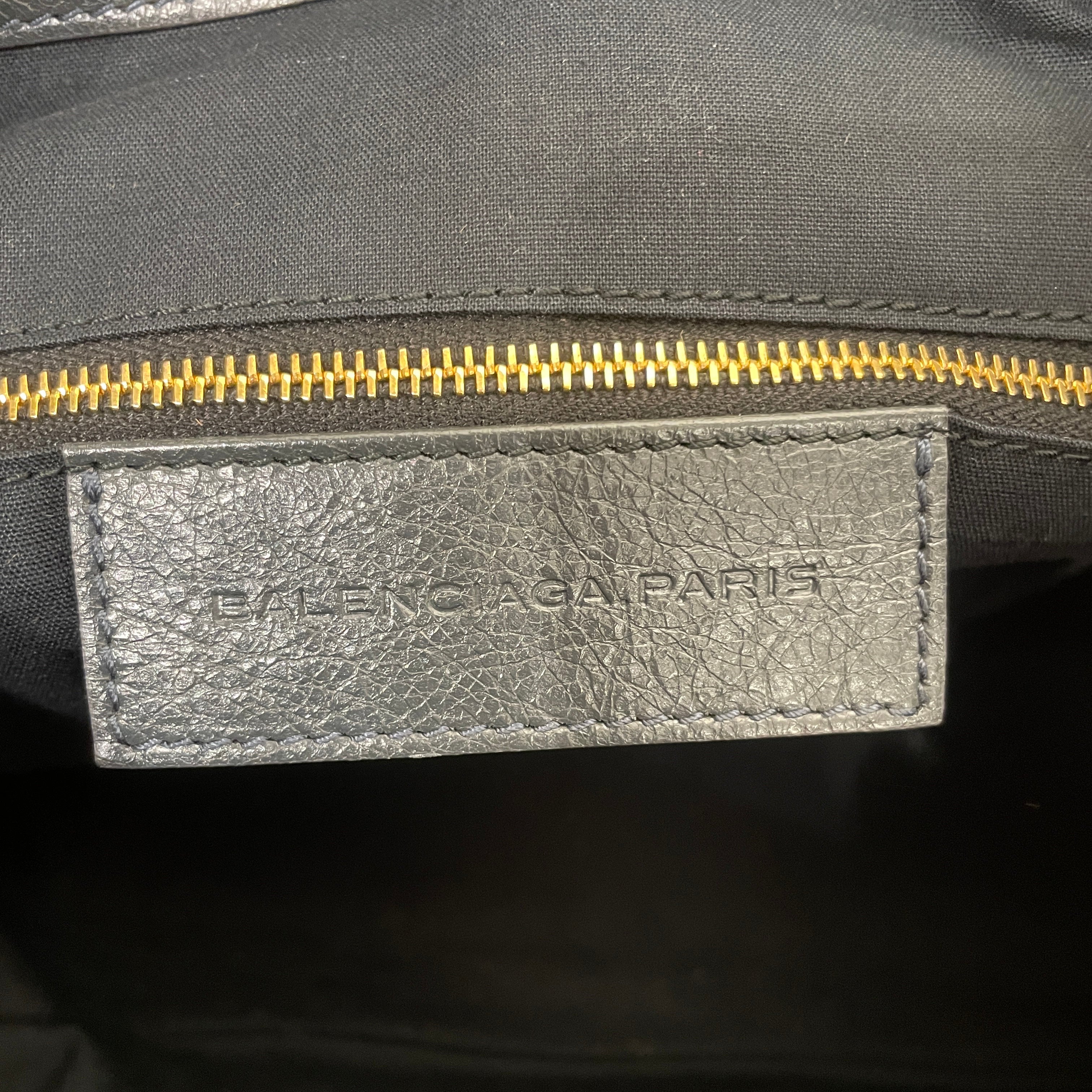 BALENCIAGA/Tote Bag/Leather/BLK/VINTAGE GOLD HARDWARE WORK BAG view 4