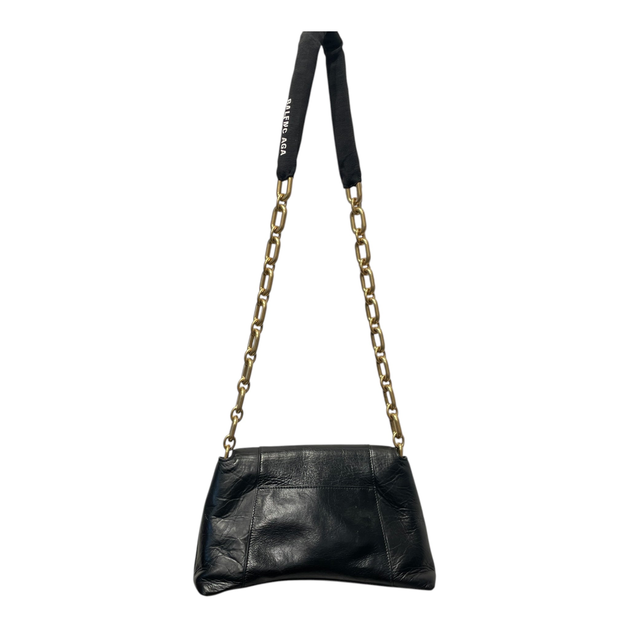 BALENCIAGA/Hand Bag/Leather/BLK/DOWNTOWN HOURGLASS view 2