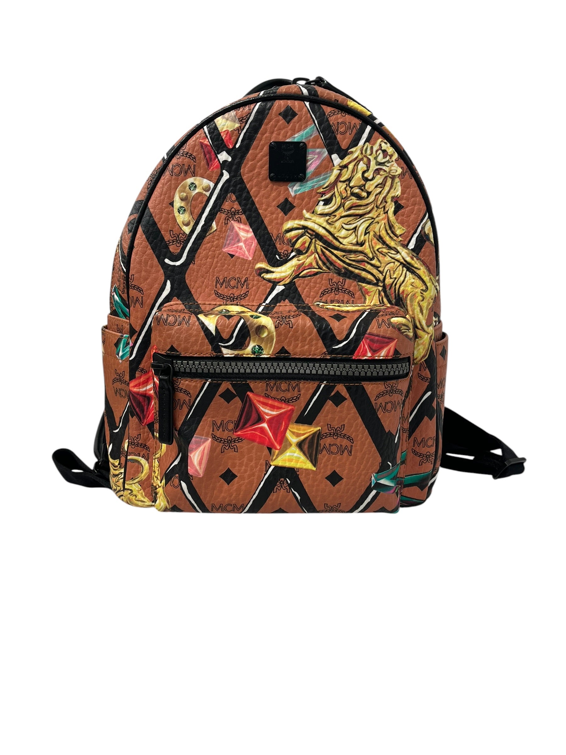 MCM/Backpack/Monogram/Leather/MLT/ROMBI LION VISETOS view 1