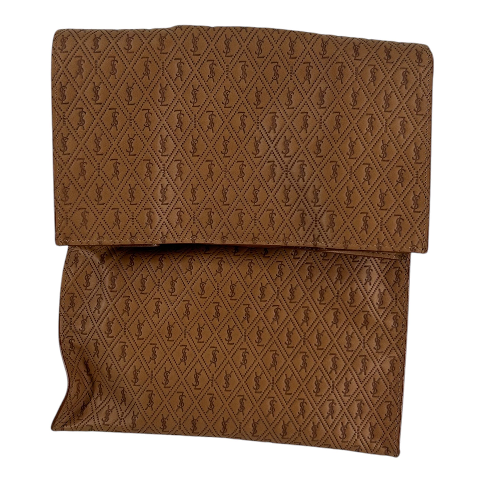 SAINT LAURENT/Clutch Bag/Monogram/Leather/BEG/MONOGRAM LUNCH SACK view 2