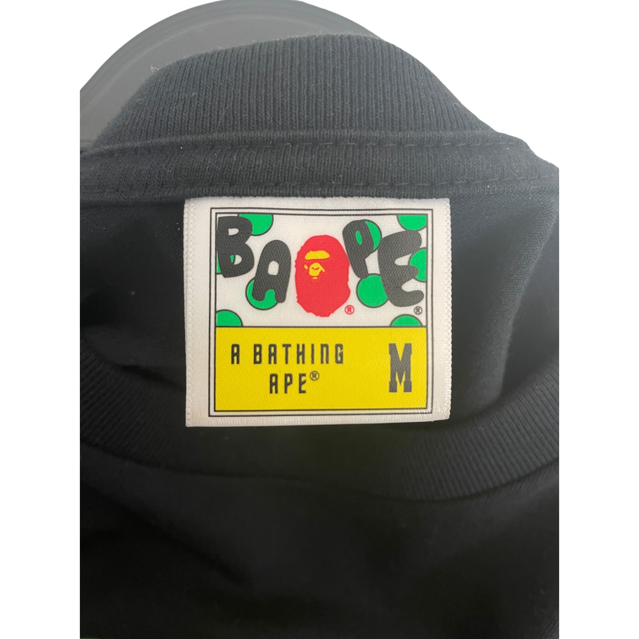 A BATHING APE/T-Shirt/M/Cotton/BLK/Graphic/CAMO MONKEY FACE view 3