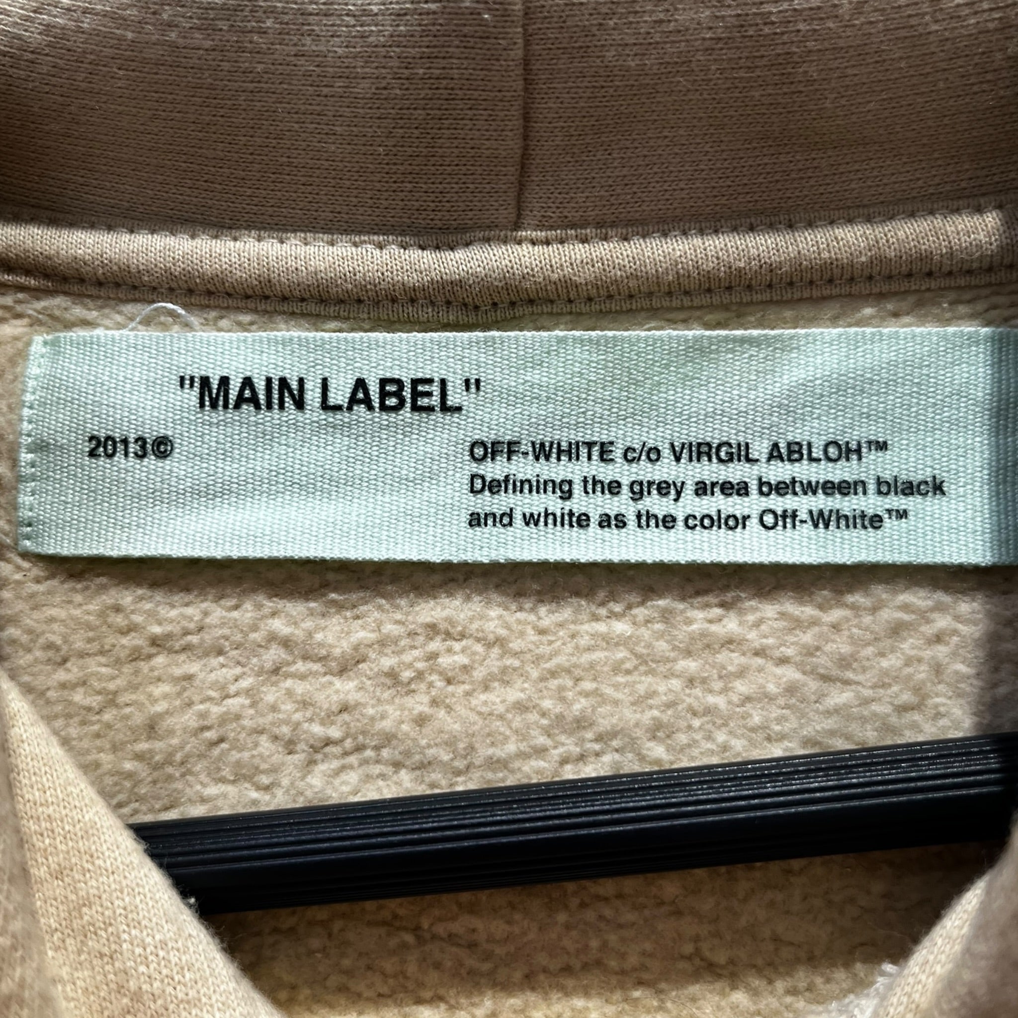 OFF-WHITE/KITH/Hoodie/S/Cotton/BEG/COLLAB CHAIN STITCH HOODIE view 3
