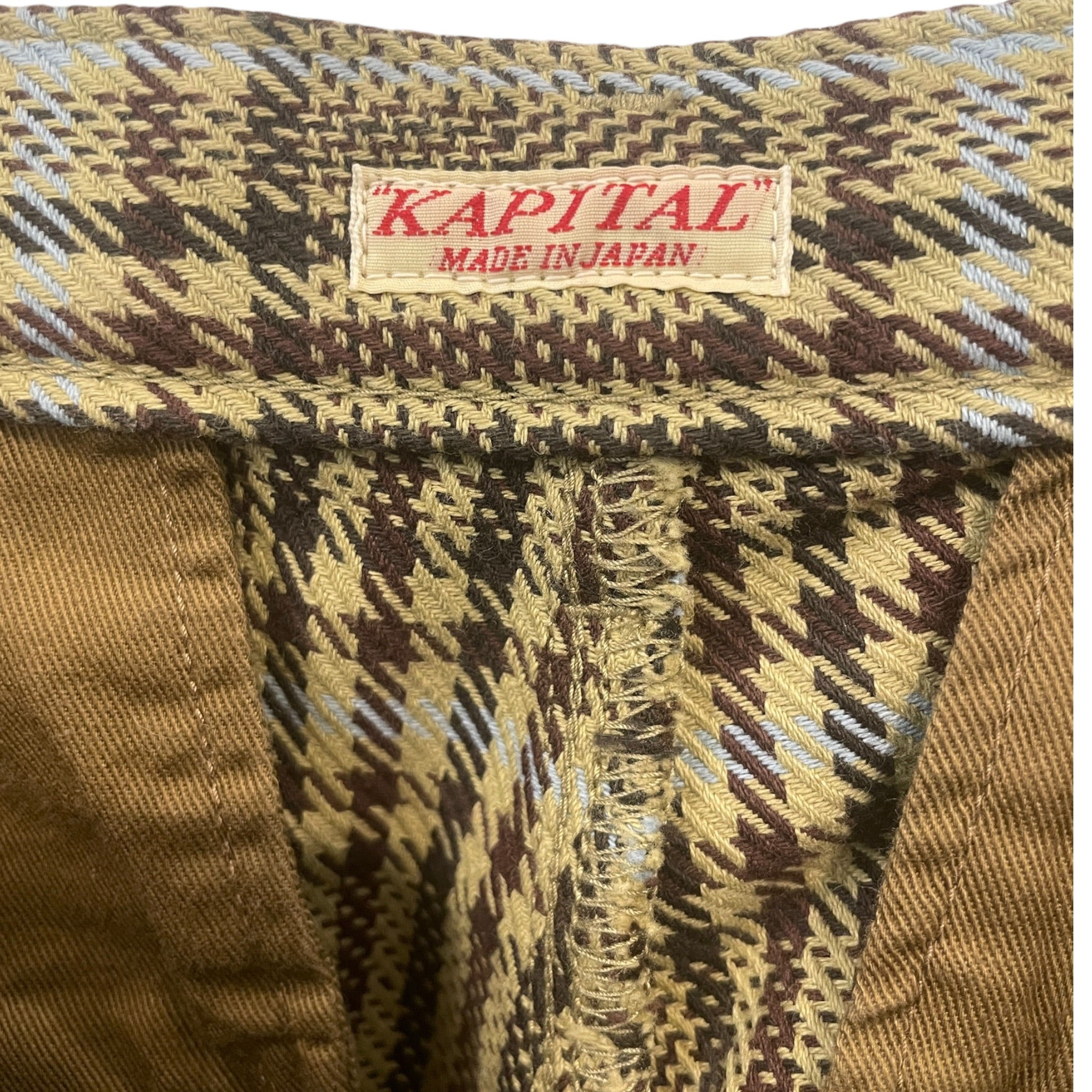 KAPITAL/Bottoms/1/Plaid/Cotton/MLT/YELLOW BROWN BLUE PLAID view 3