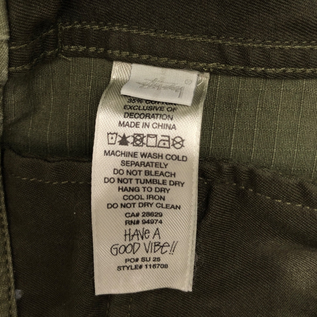 STUSSY/Pants/32/Cotton/GRN/field pant ripstop view 4
